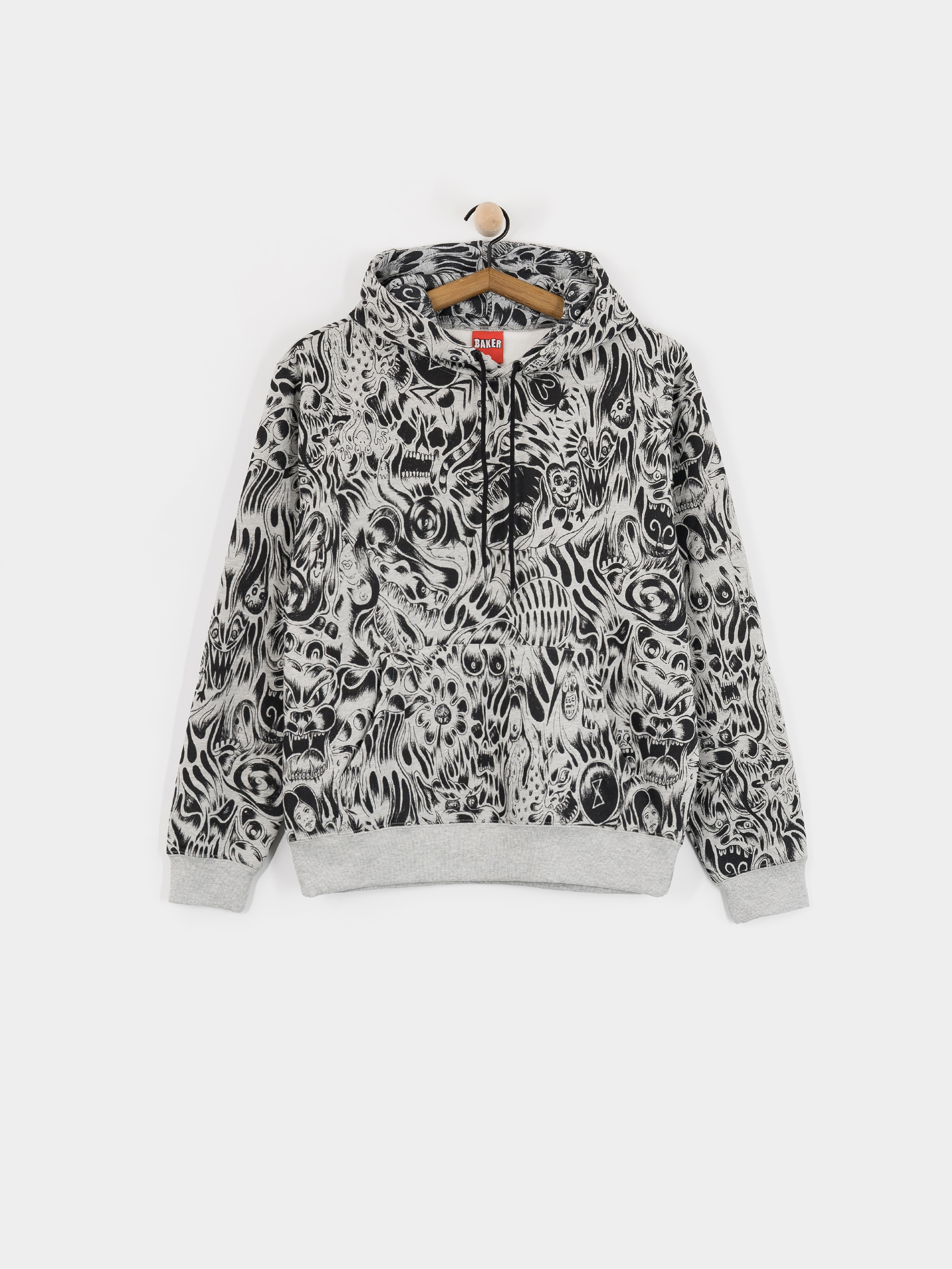 Mikina s kapucňou Baker Nightmare HD (heather grey)