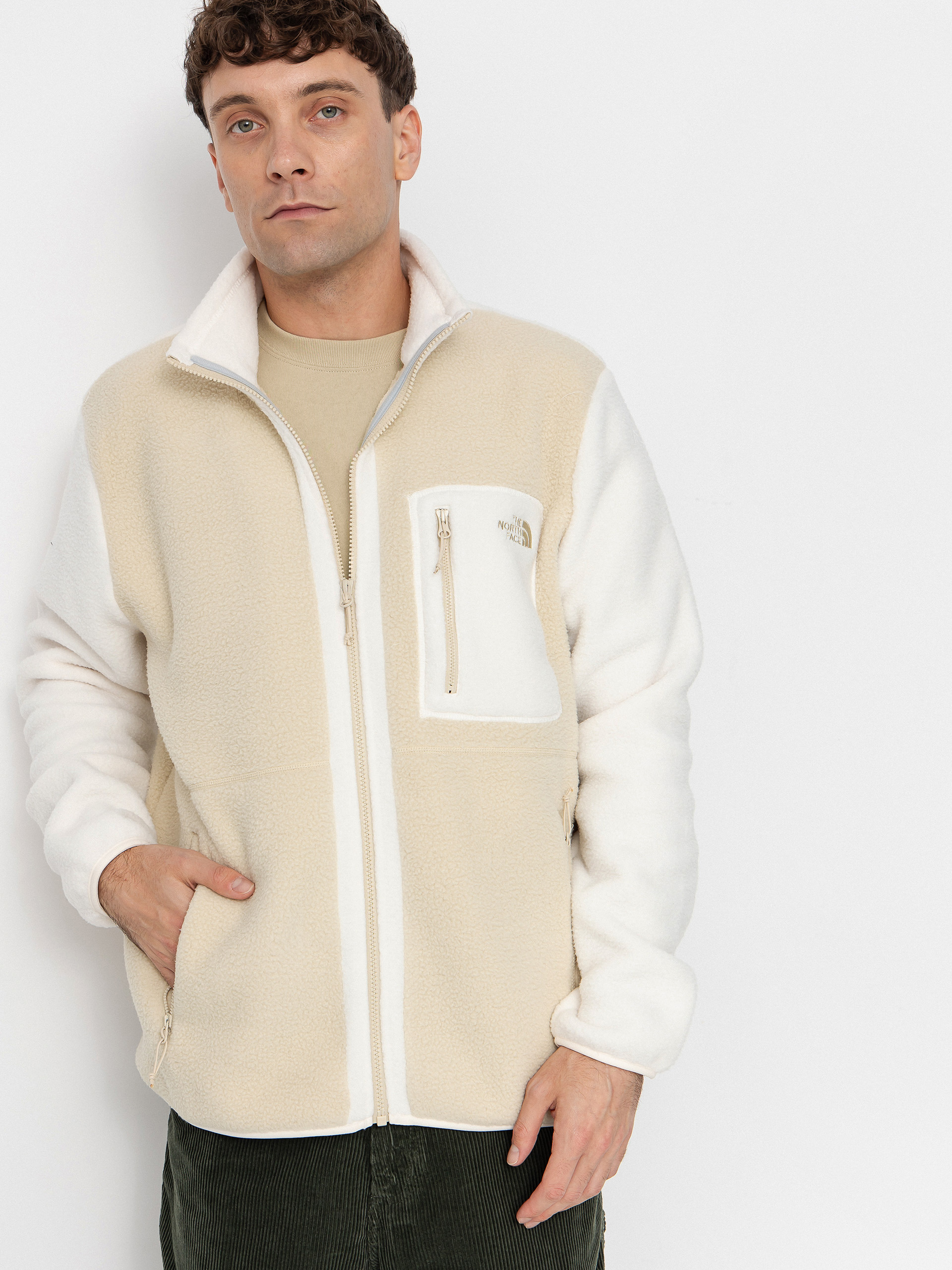 Flísová mikina The North Face Yumiori (gravel/white dune/grave)