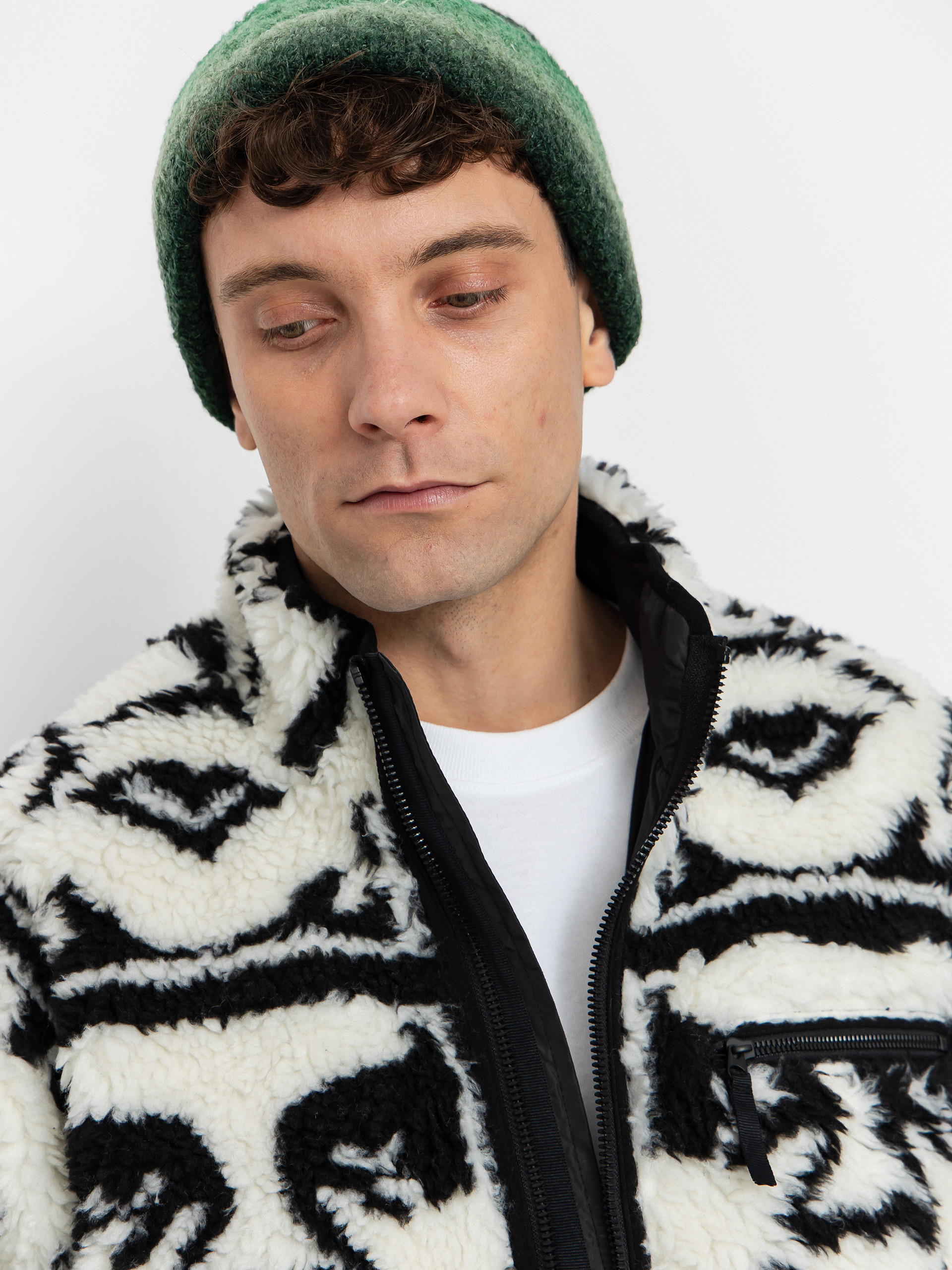 Pánsky Flísová mikina OBEY Obey Repeated Icon Sherpa (black multi)