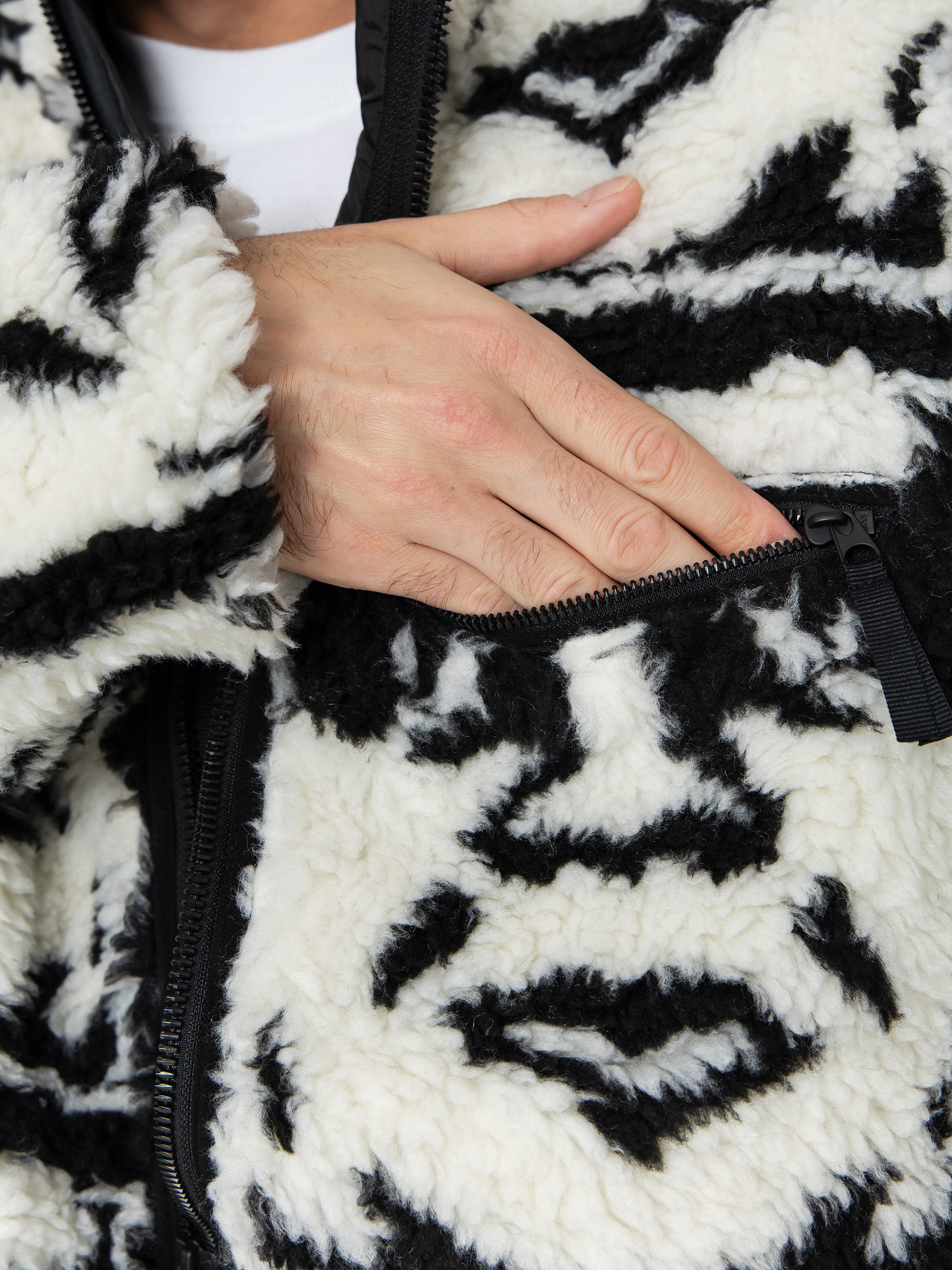 Pánsky Flísová mikina OBEY Obey Repeated Icon Sherpa (black multi)