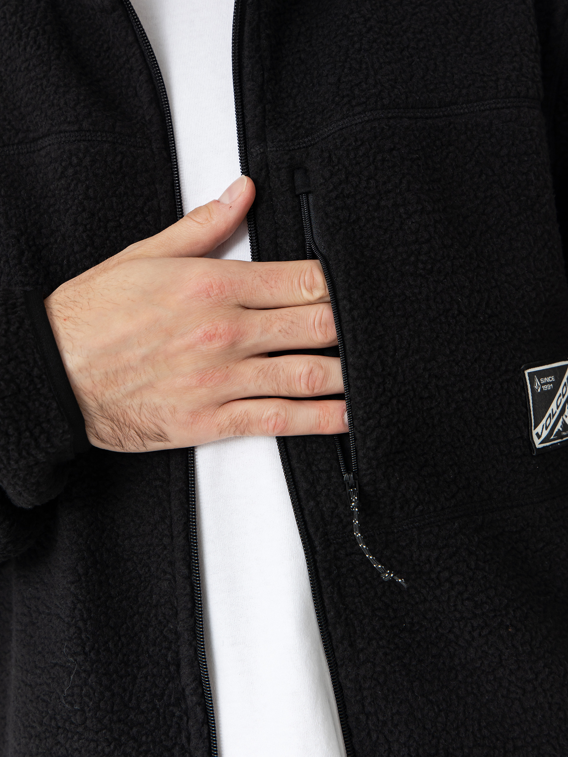 Pánsky Flísová mikina Volcom Nelson Sherpa (black)