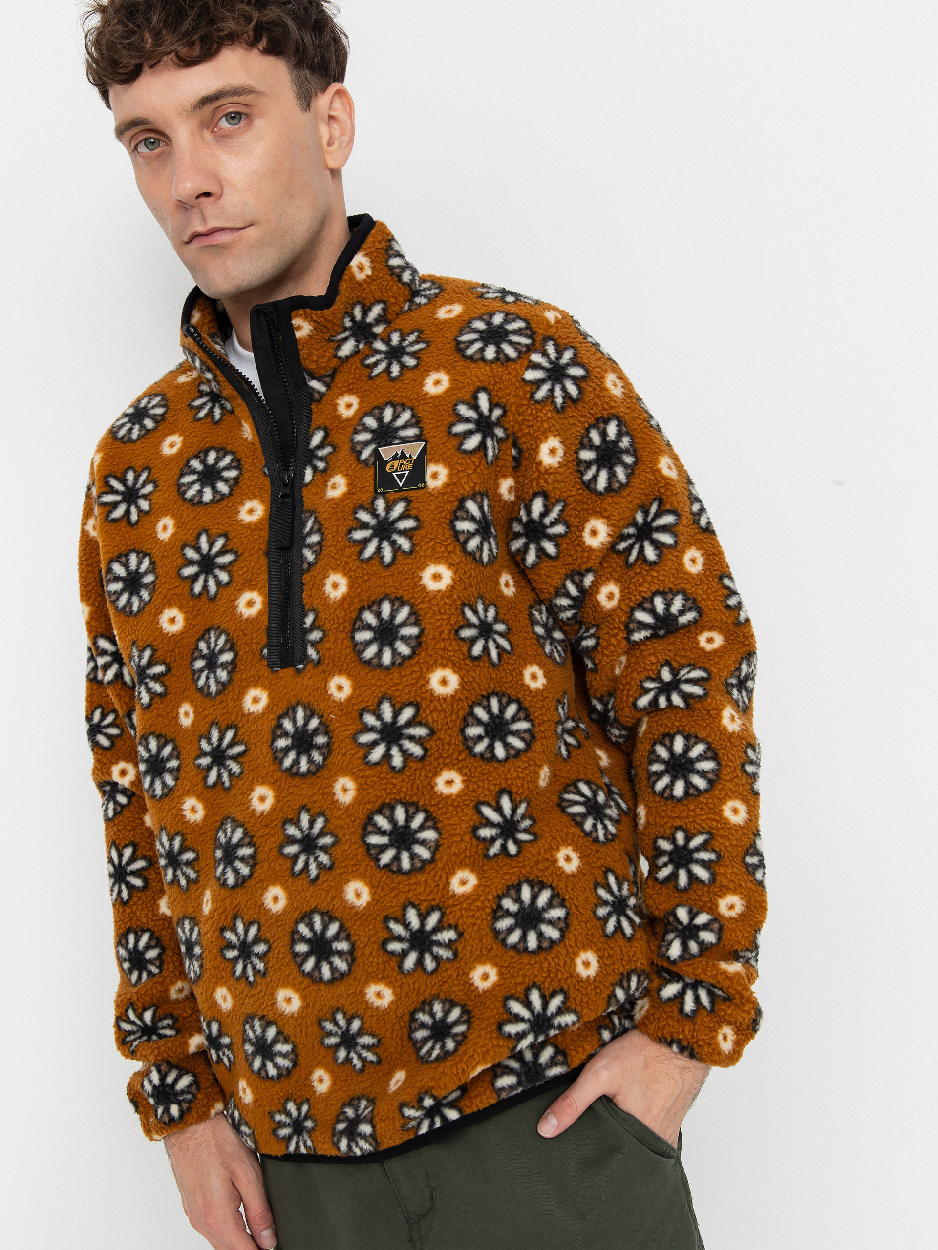 Flu00edsovu00e1 mikina Picture Kimag Printed 1/4 Zip (daisy print)