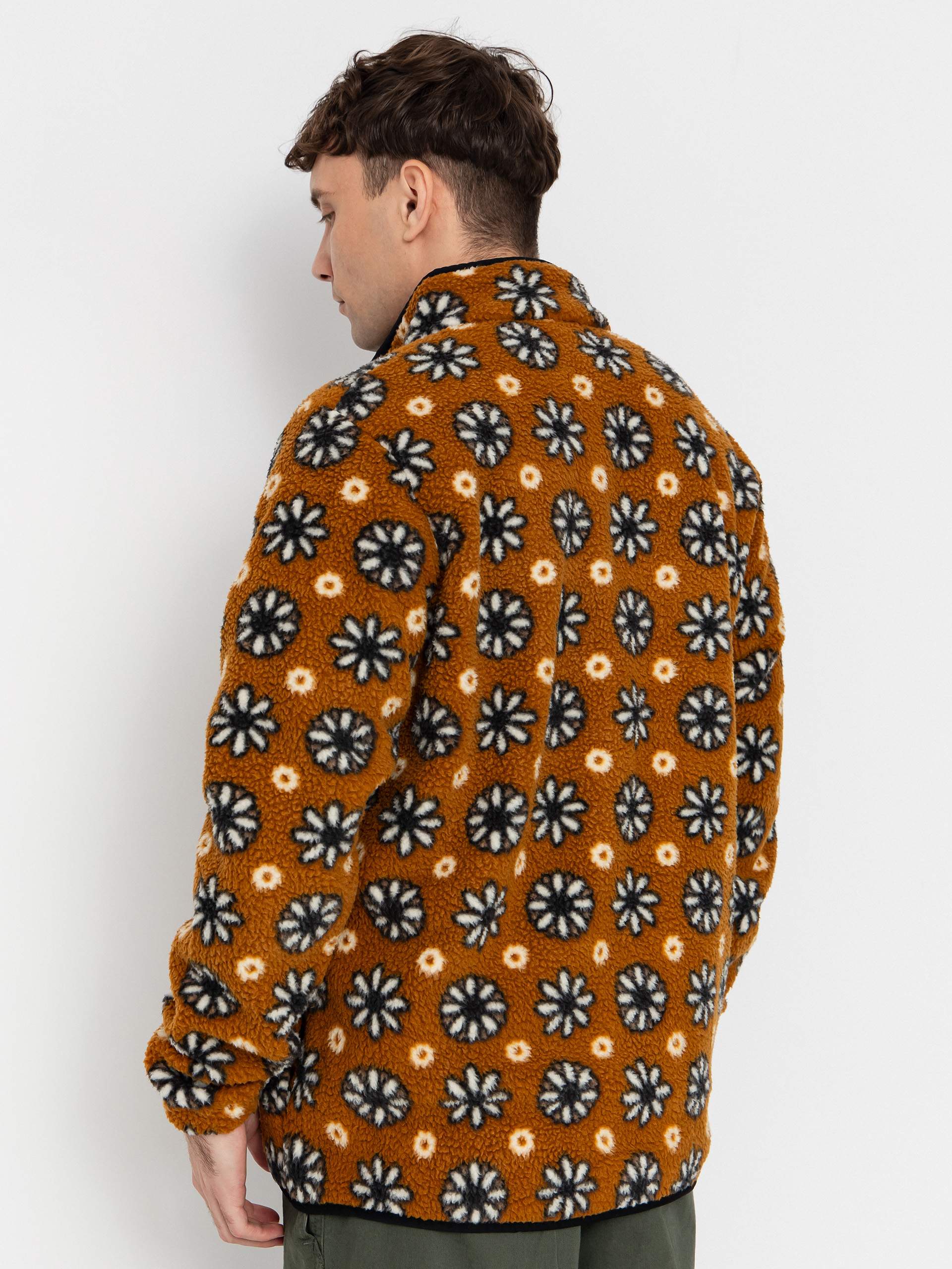 Pánsky Flísová mikina Picture Kimag Printed 1/4 Zip (daisy print)