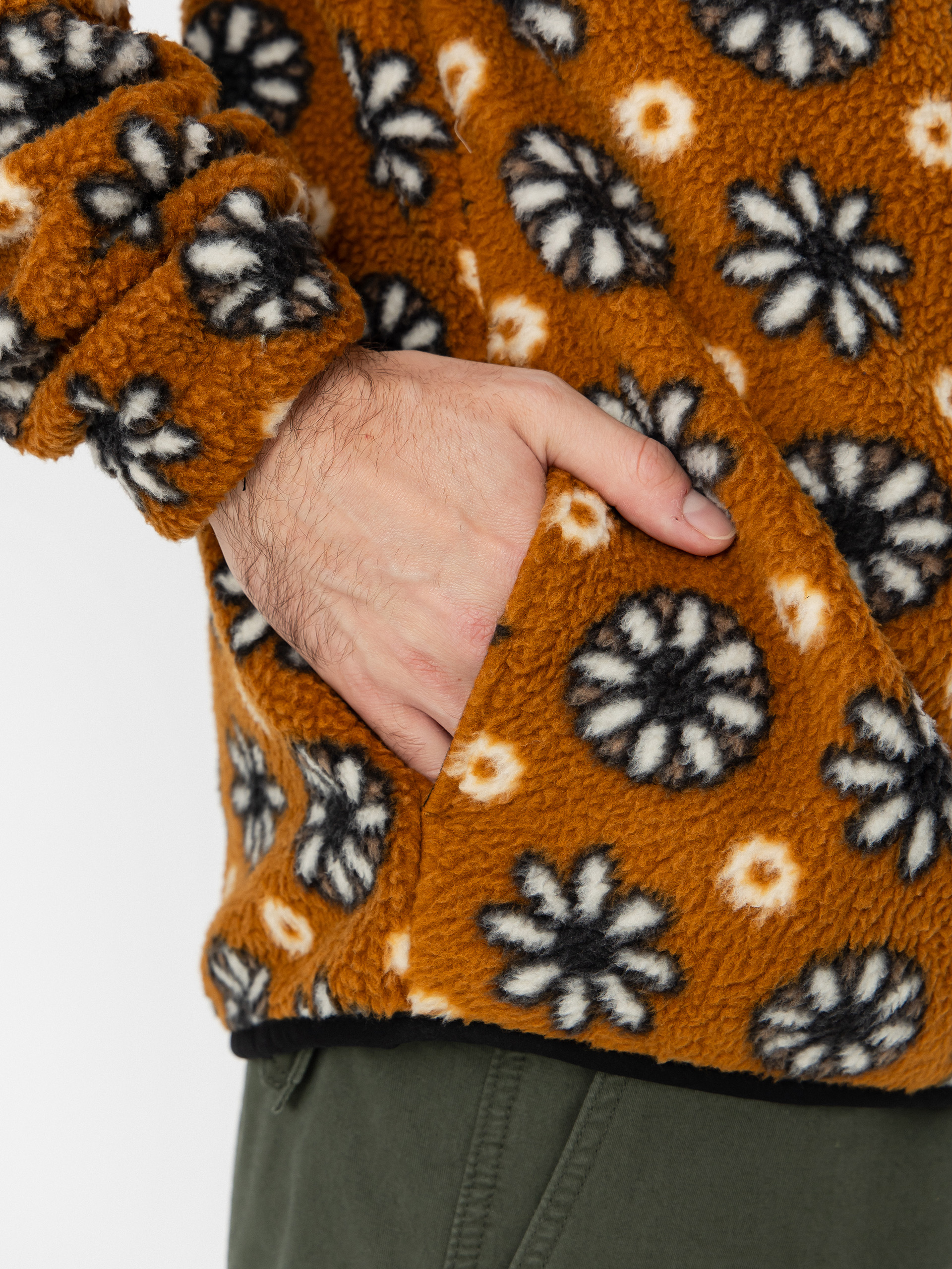 Pánsky Flísová mikina Picture Kimag Printed 1/4 Zip (daisy print)