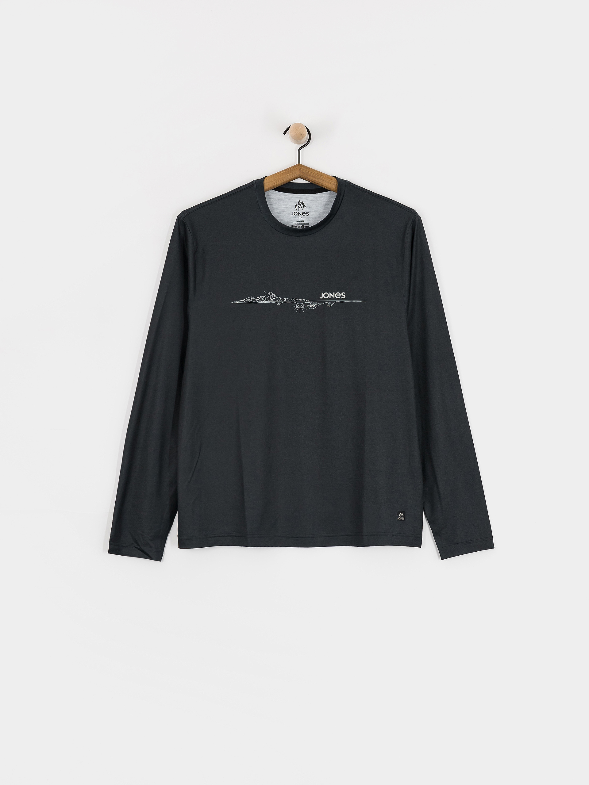 Košeľa Jones Snowboards Rec Tech Ls (stealth black)