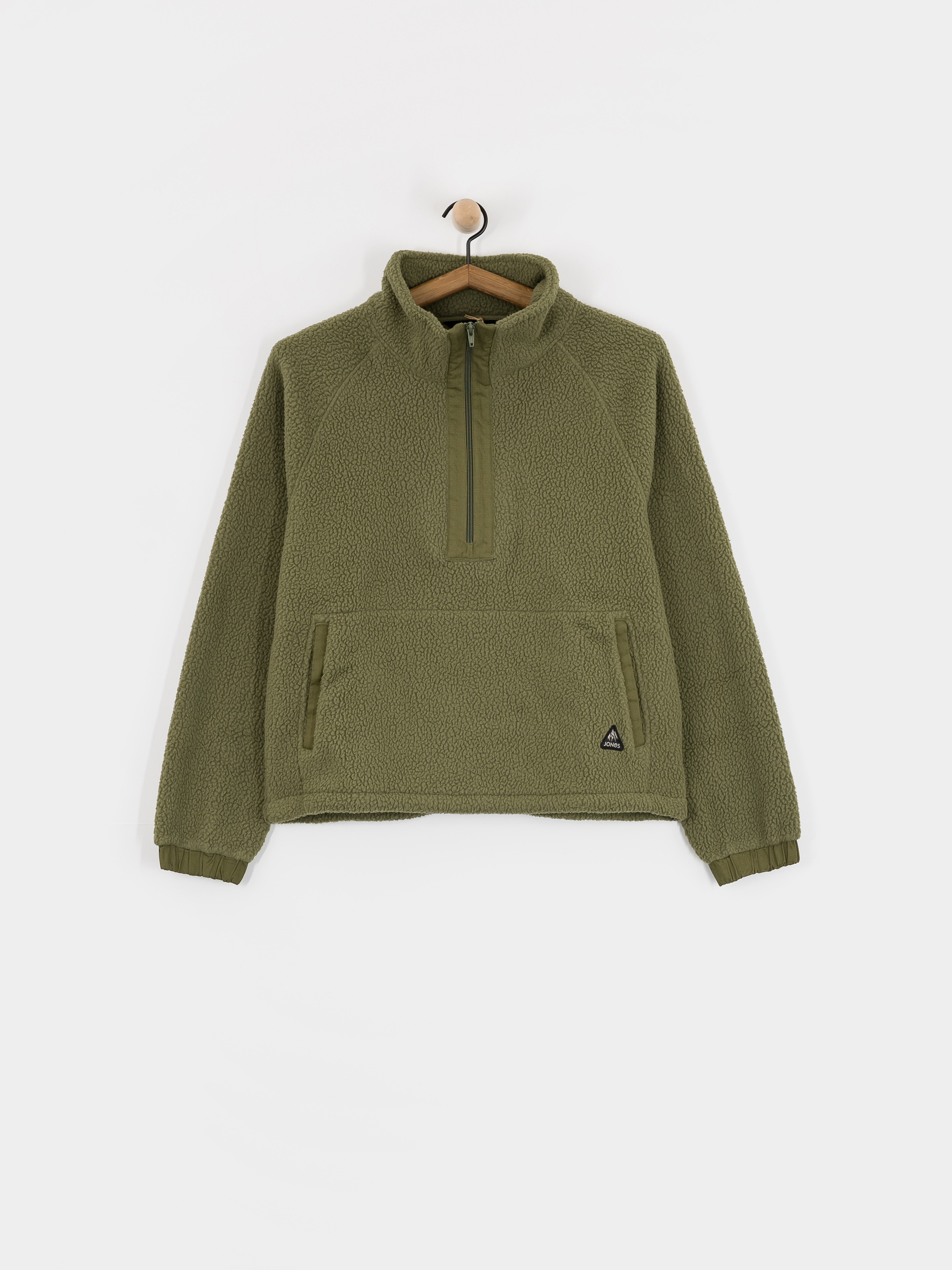 Mikina Jones Snowboards Campfire Rec Sherpa (moss green)