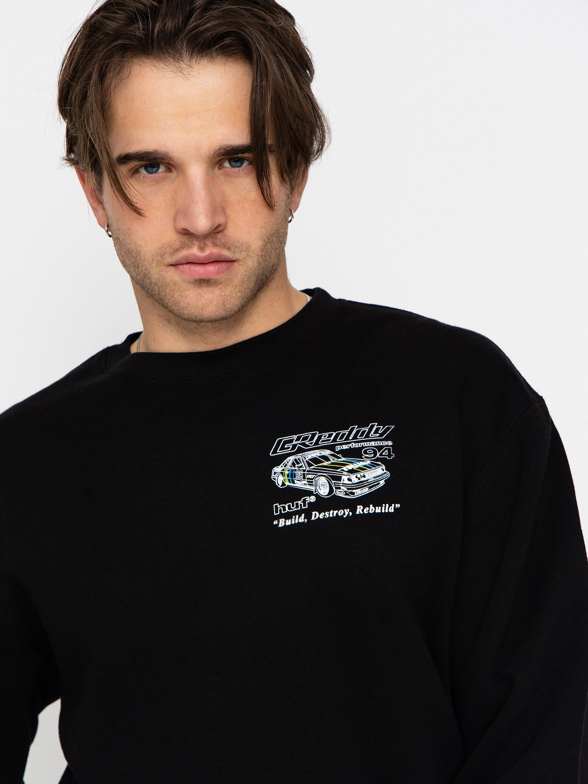 Mikina HUF X Greddy Retro Mod (black)