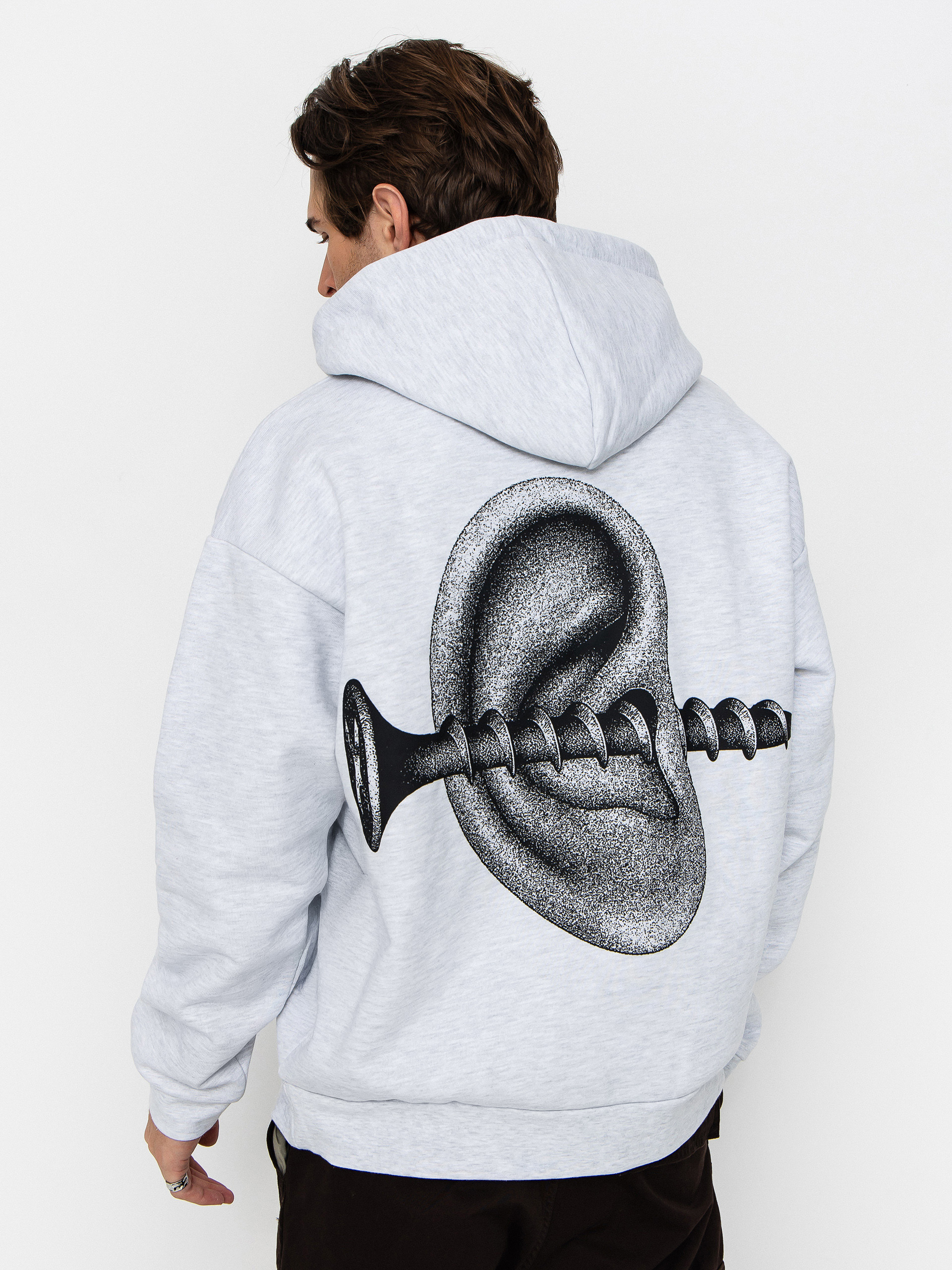 Mikina s kapucňou OBEY Obey Disorder Extra Heavy HD (ash grey)