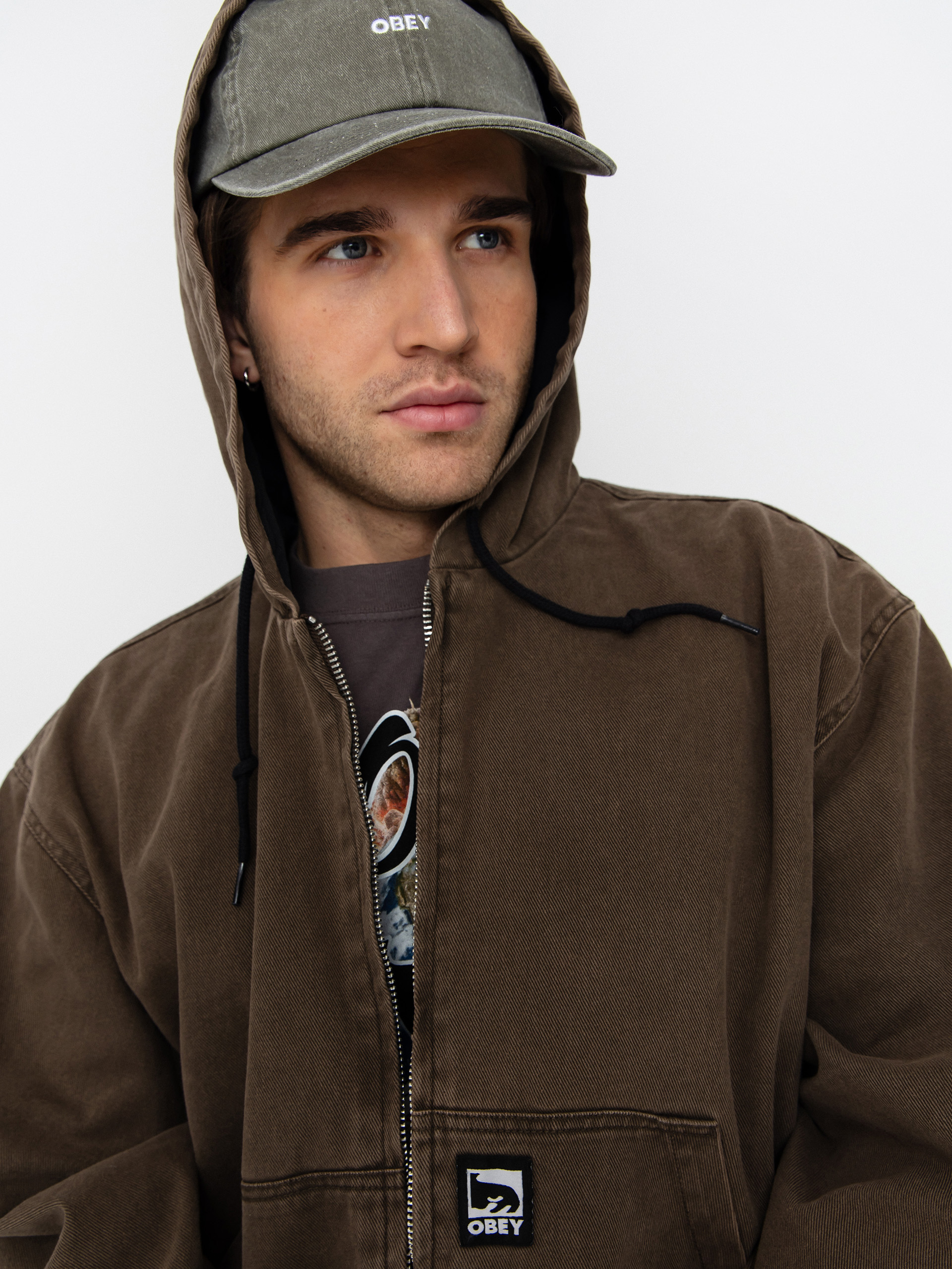 Bunda OBEY Obey Glen Zip Up (wren faded wash)