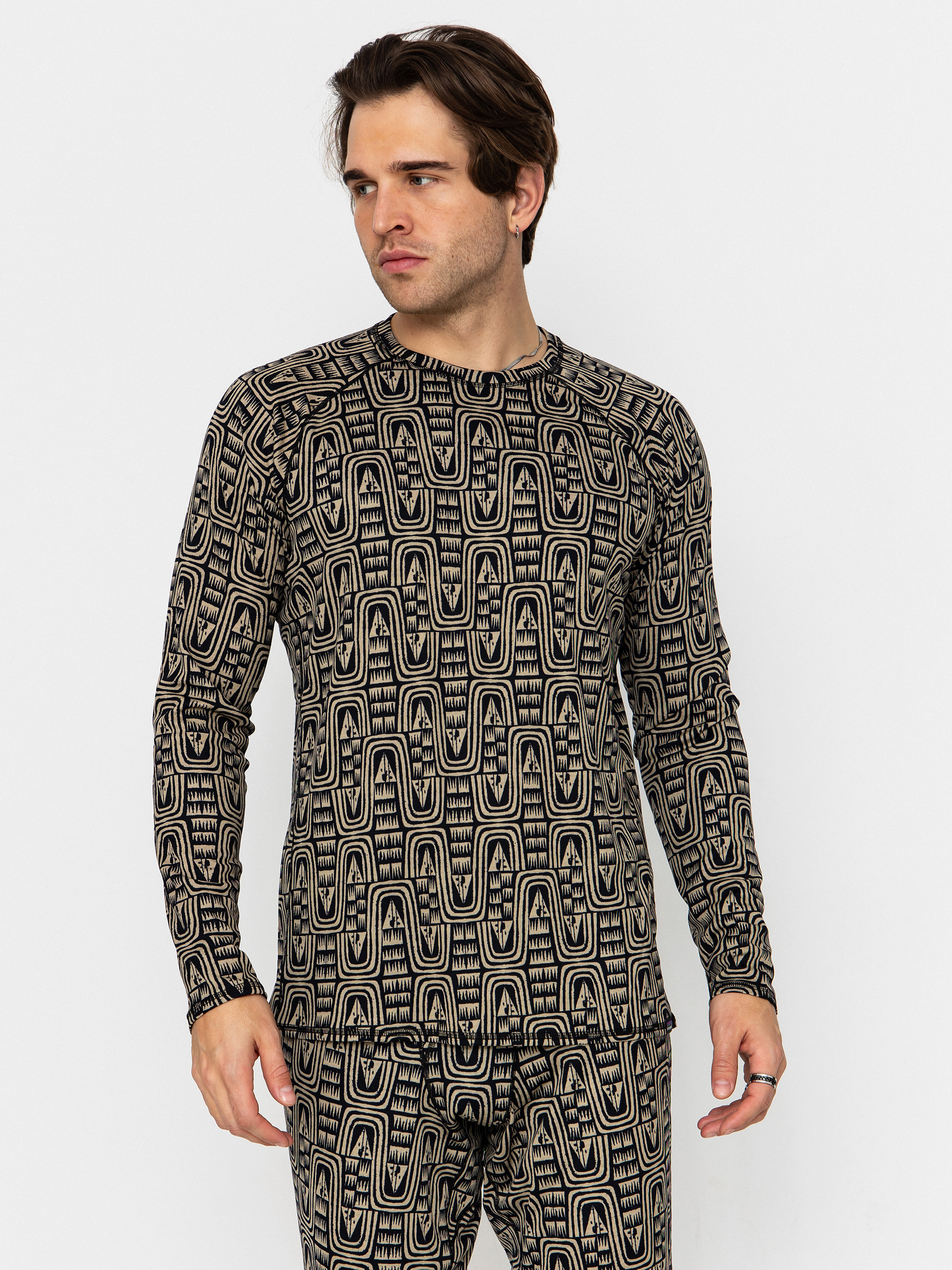 Triko Patagonia Cap MW Crew (flow sunken blue)