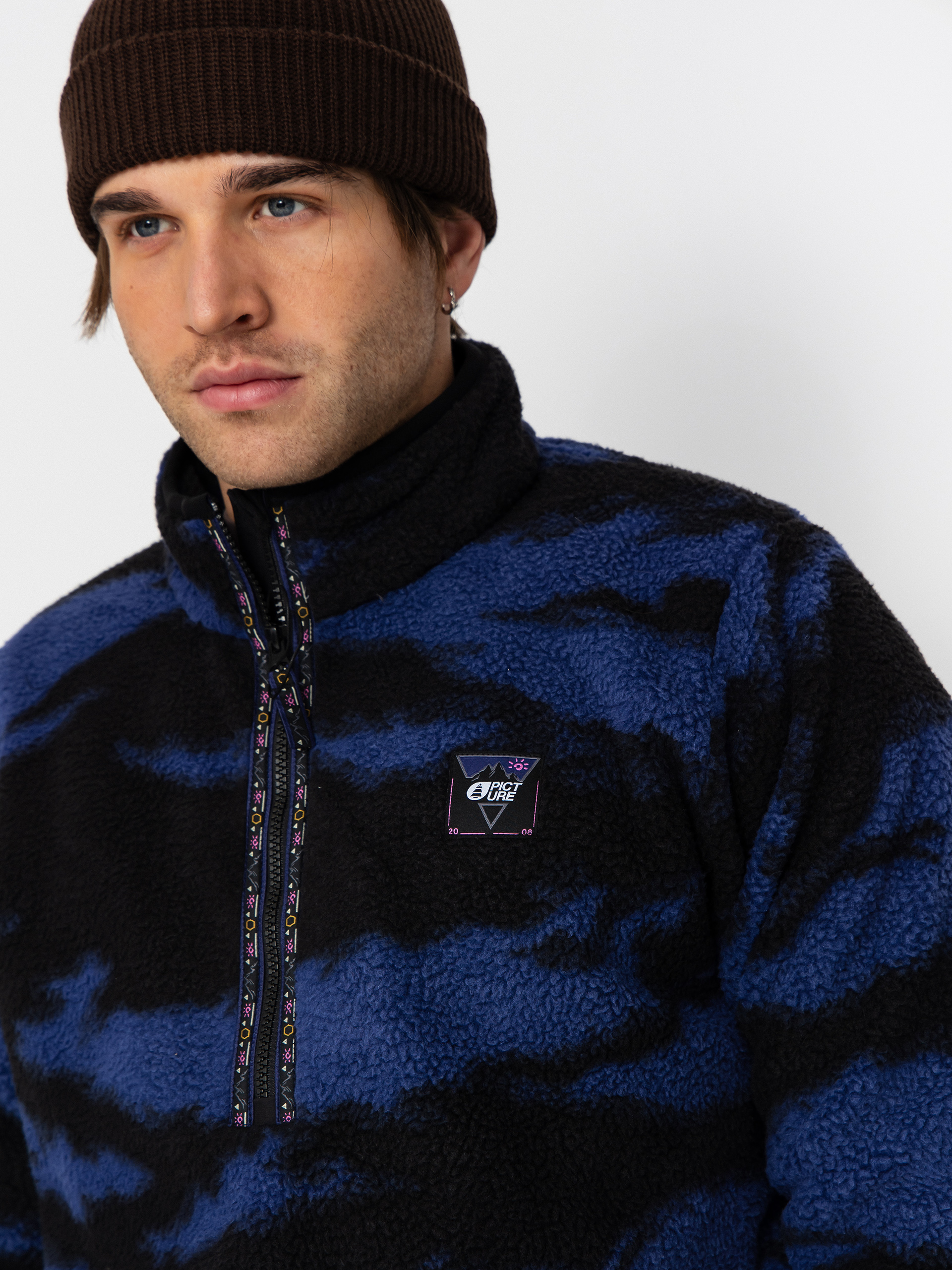 Pánsky Flísová mikina Picture Kimag Printed 1/4 Zip (retro fusion print)