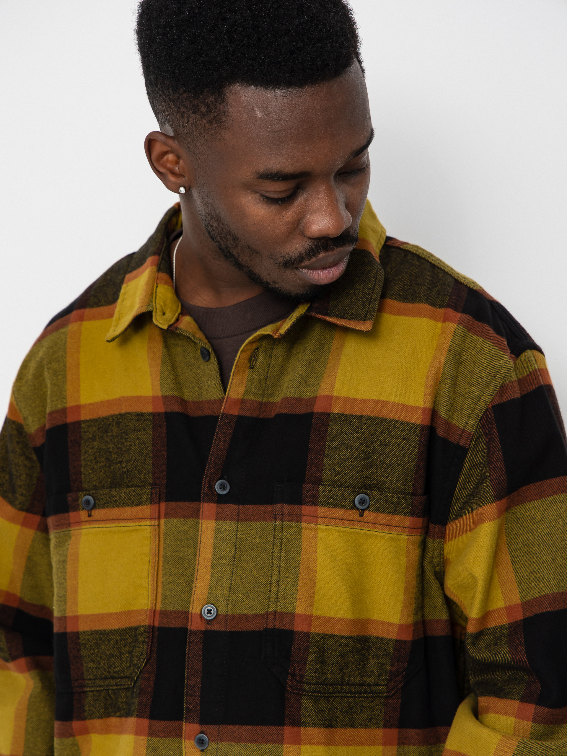 Košeľa Vans Larkspur Plaid Flannel (burnt gold/black)