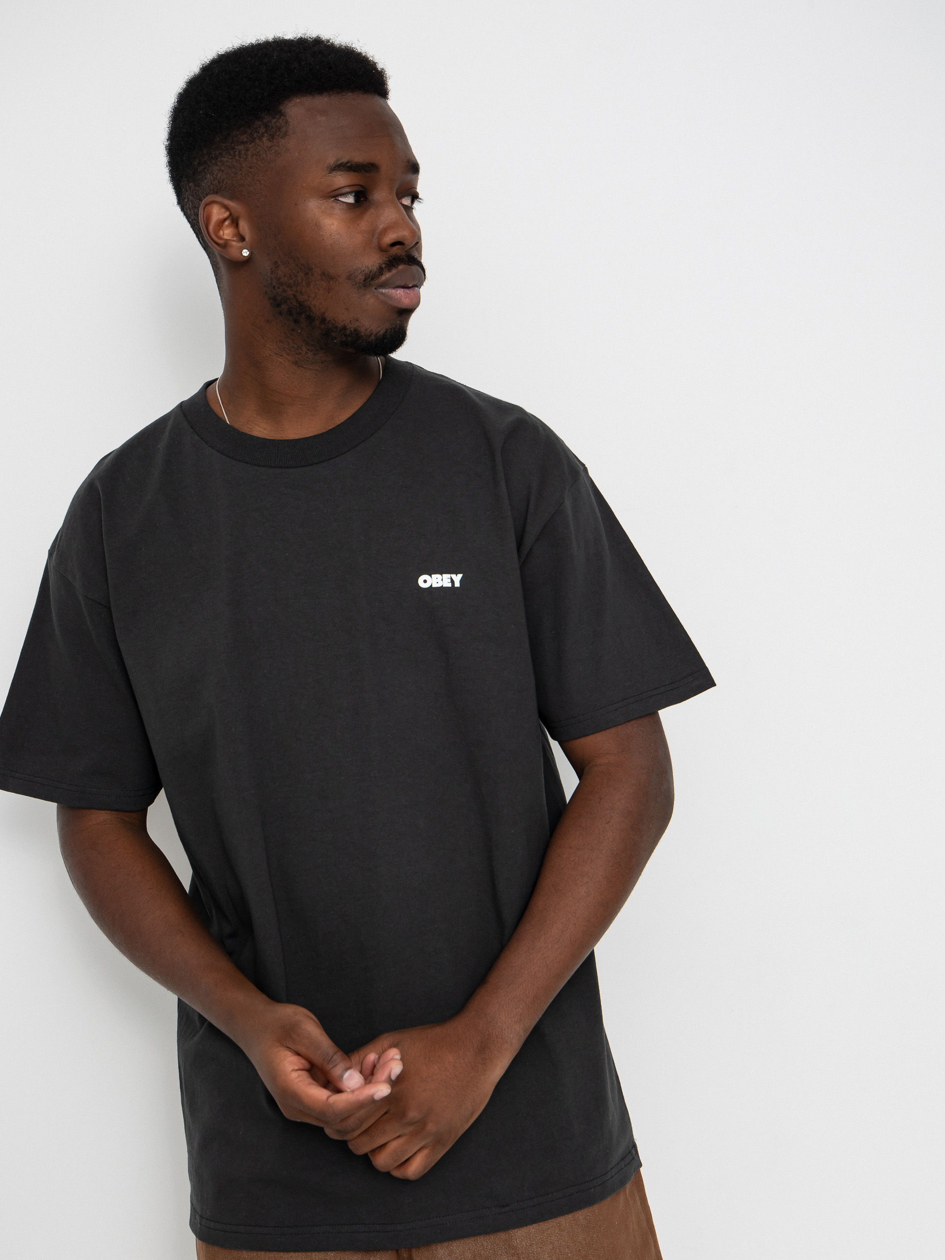 Tričko OBEY Obey Steady Mobbin (vintage black)