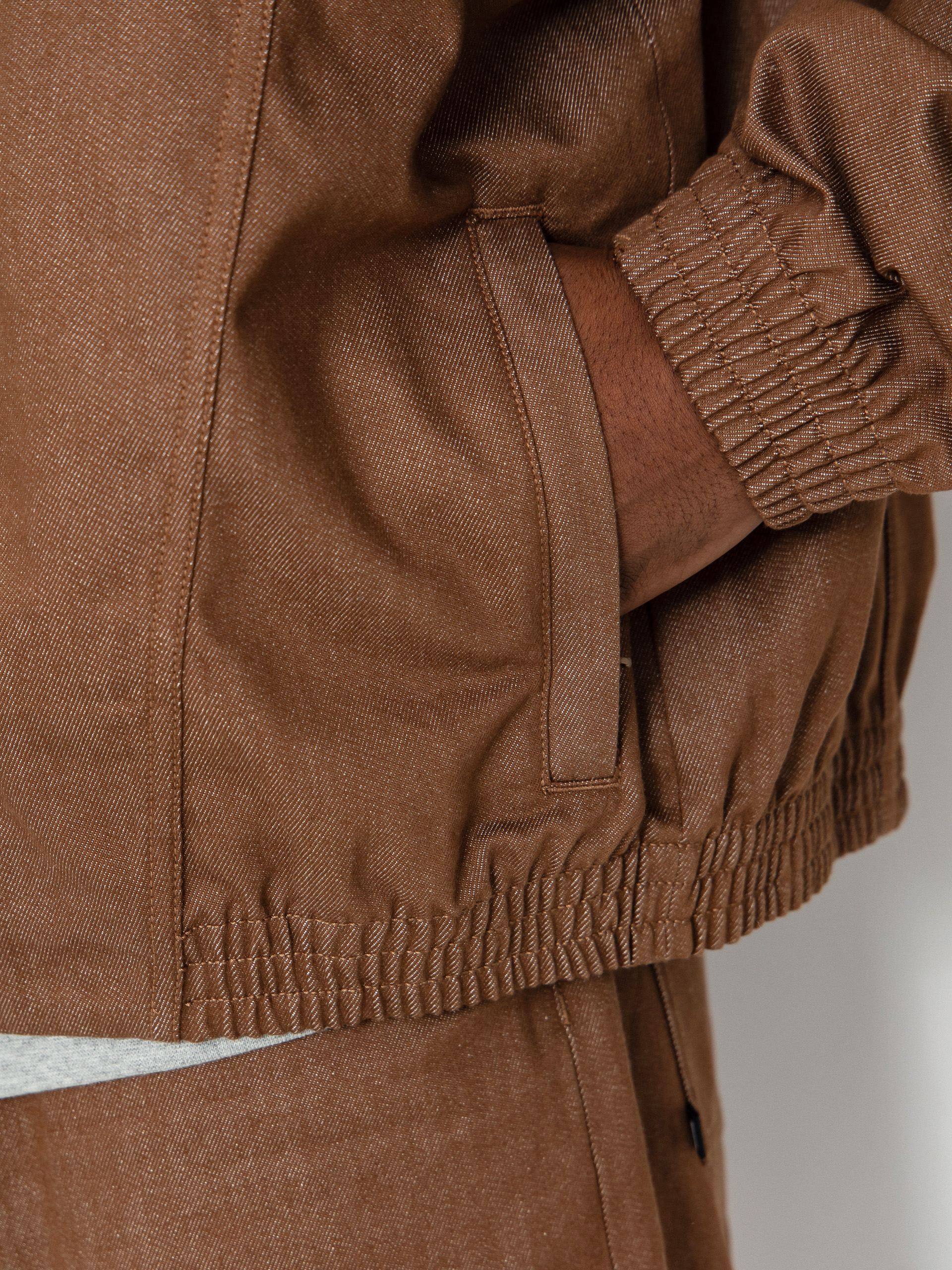 Bunda Nike SB Denim FZ Trak (mosswood brown/white)