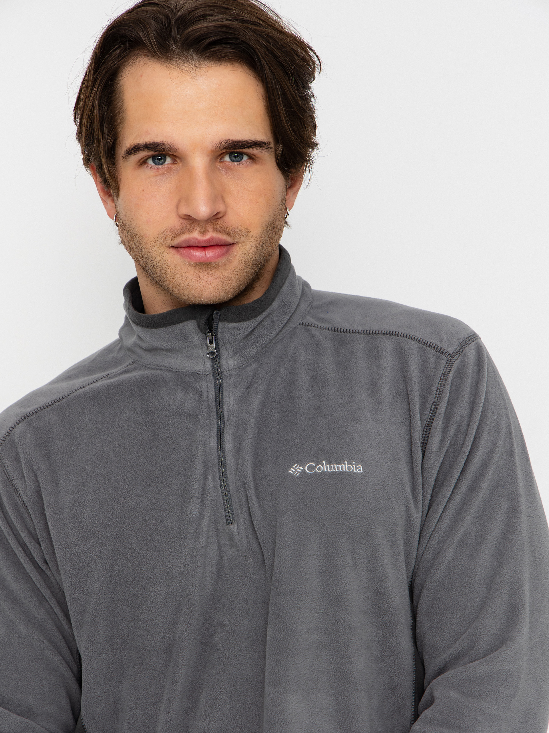 Pánsky Flísová mikina Columbia Klamath Range II Half Zip (city grey/shark)