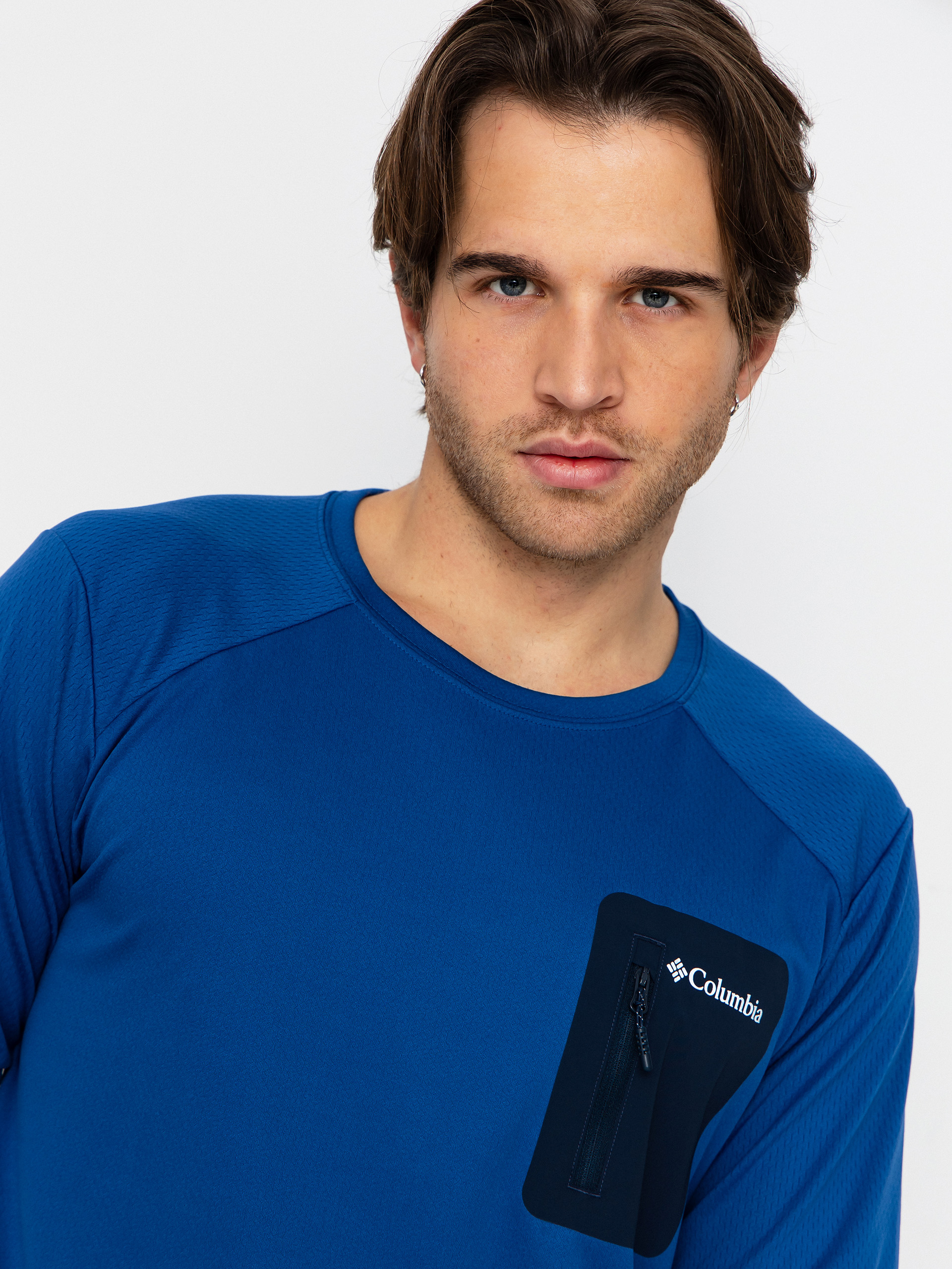 Triko Columbia Tech Knit Crew (mtn blue/coll)