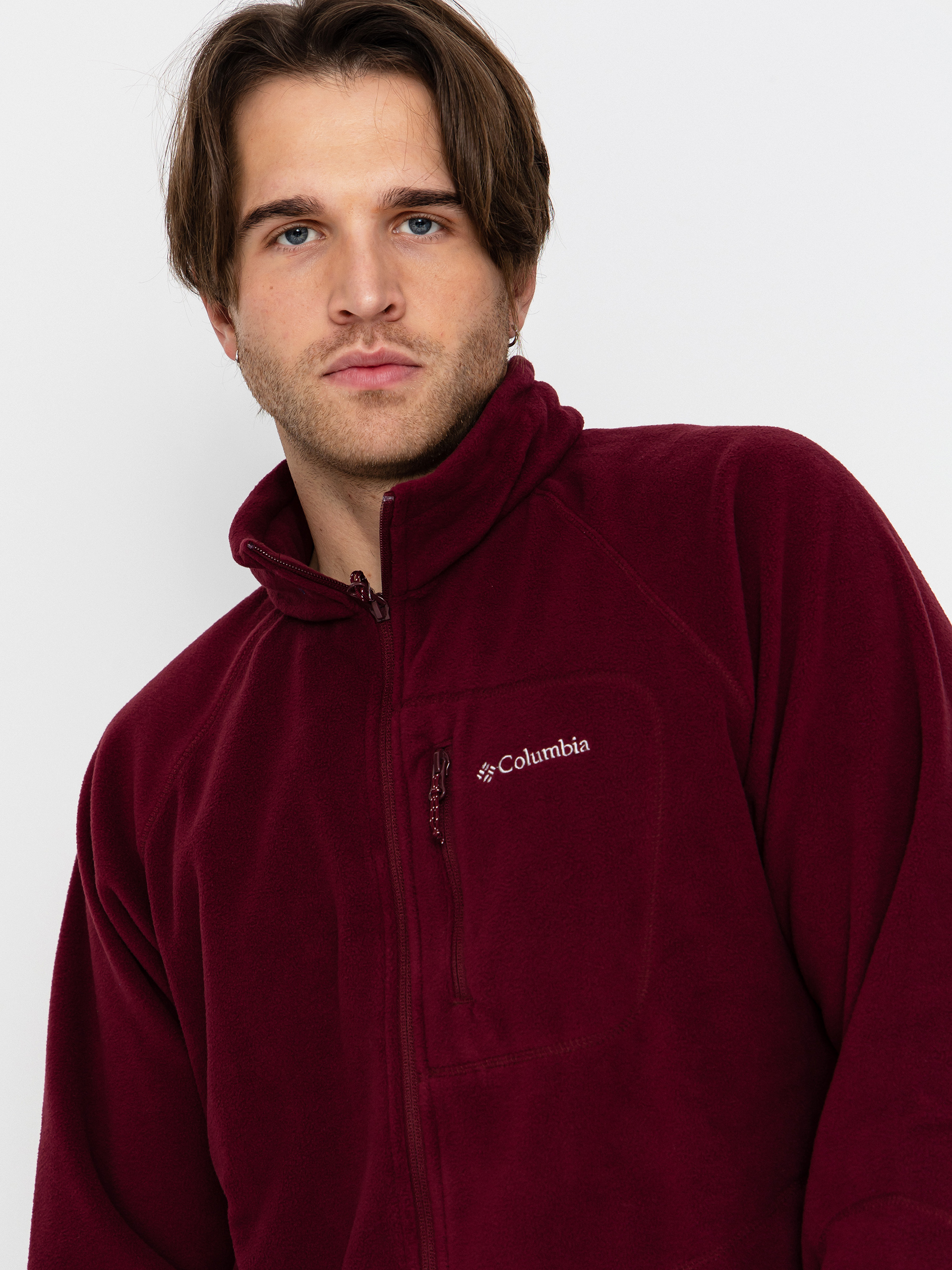 Pánsky Flísová mikina Columbia Fast Trek II Full Zip (rich wine)