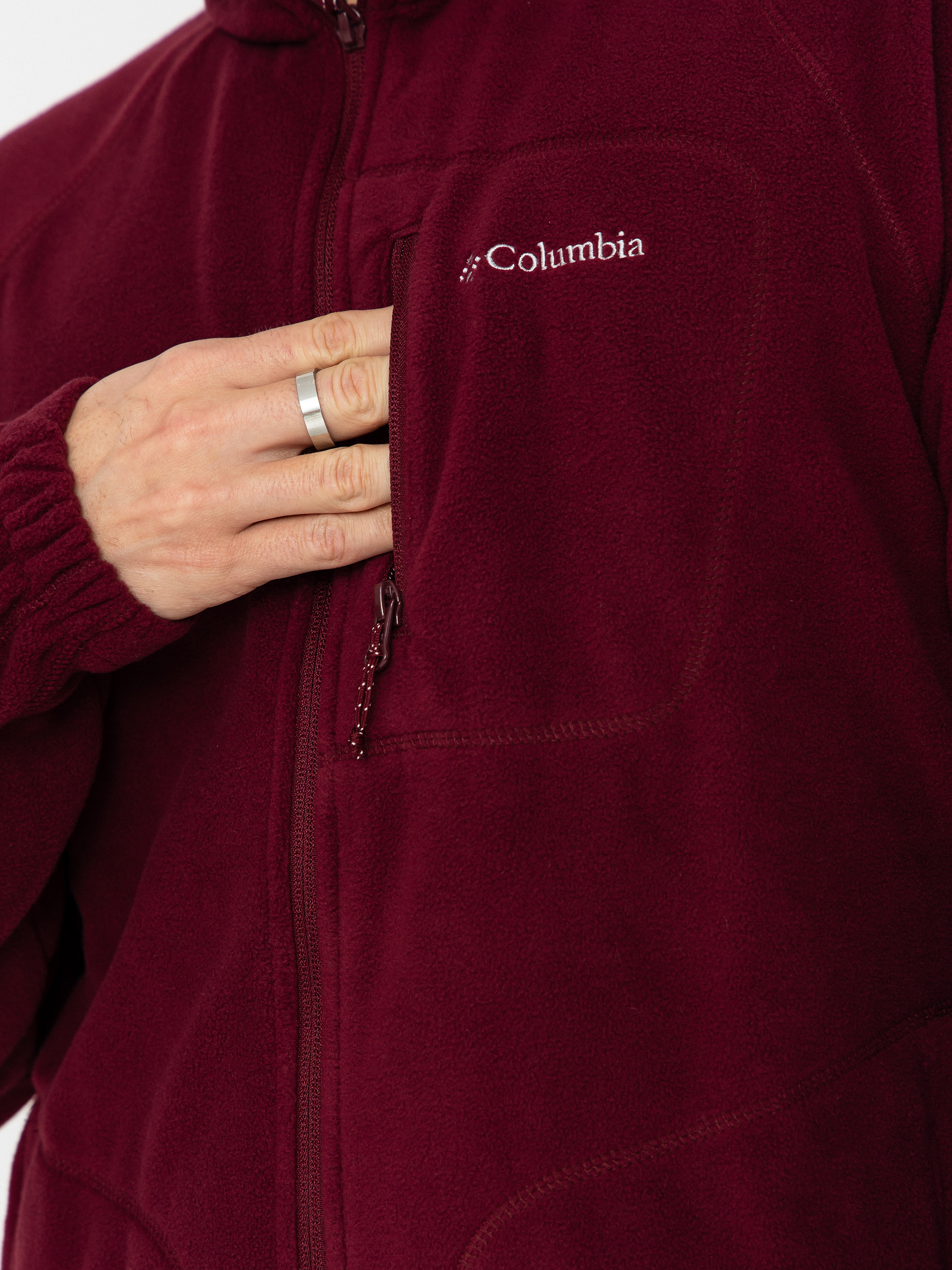Pánsky Flísová mikina Columbia Fast Trek II Full Zip (rich wine)