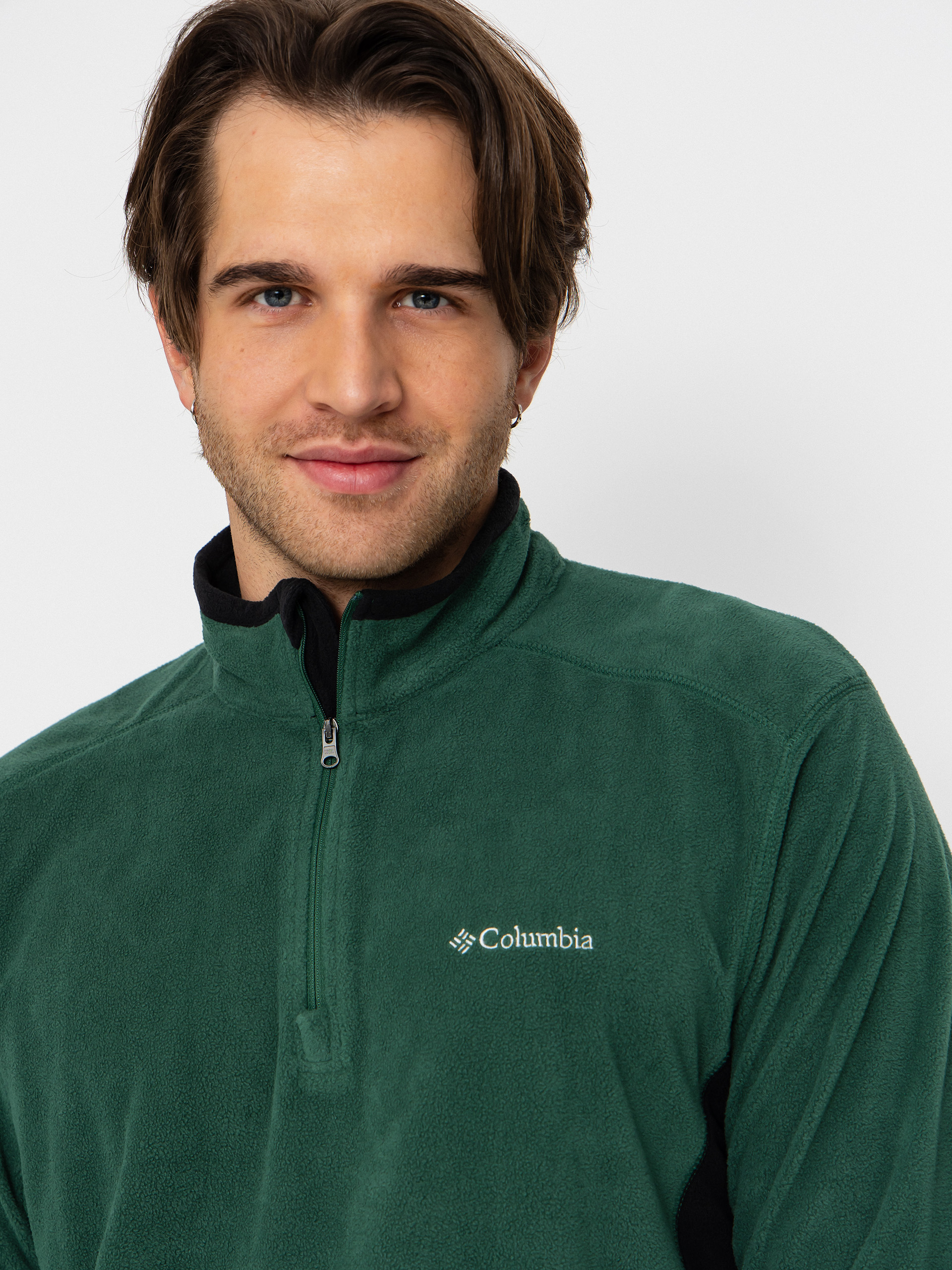 Pánsky Flísová mikina Columbia Klamath Range II Half Zip (rain forest/black)