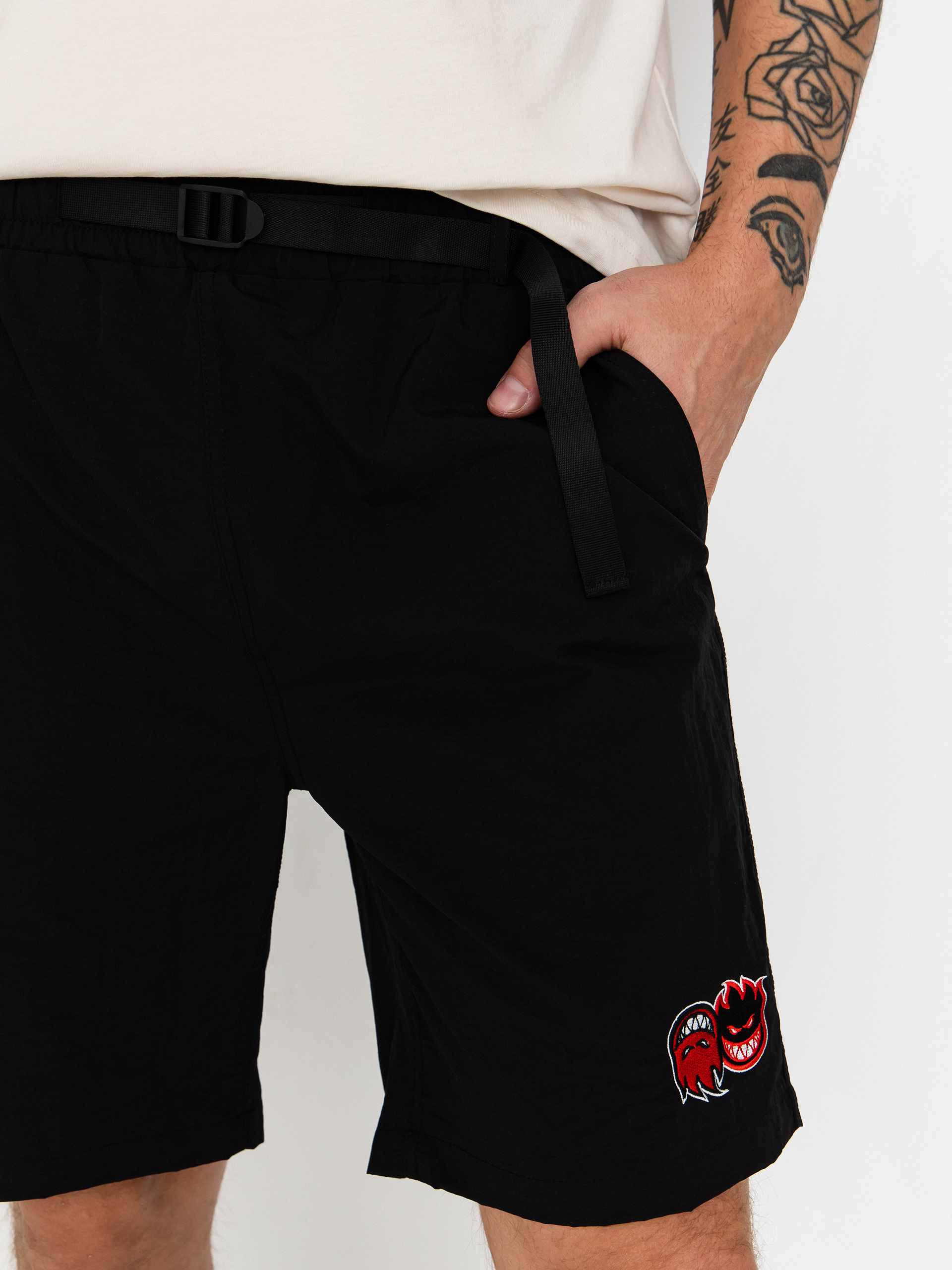 Kraťasy Spitfire Eternal (black w/red white&black embroidery)