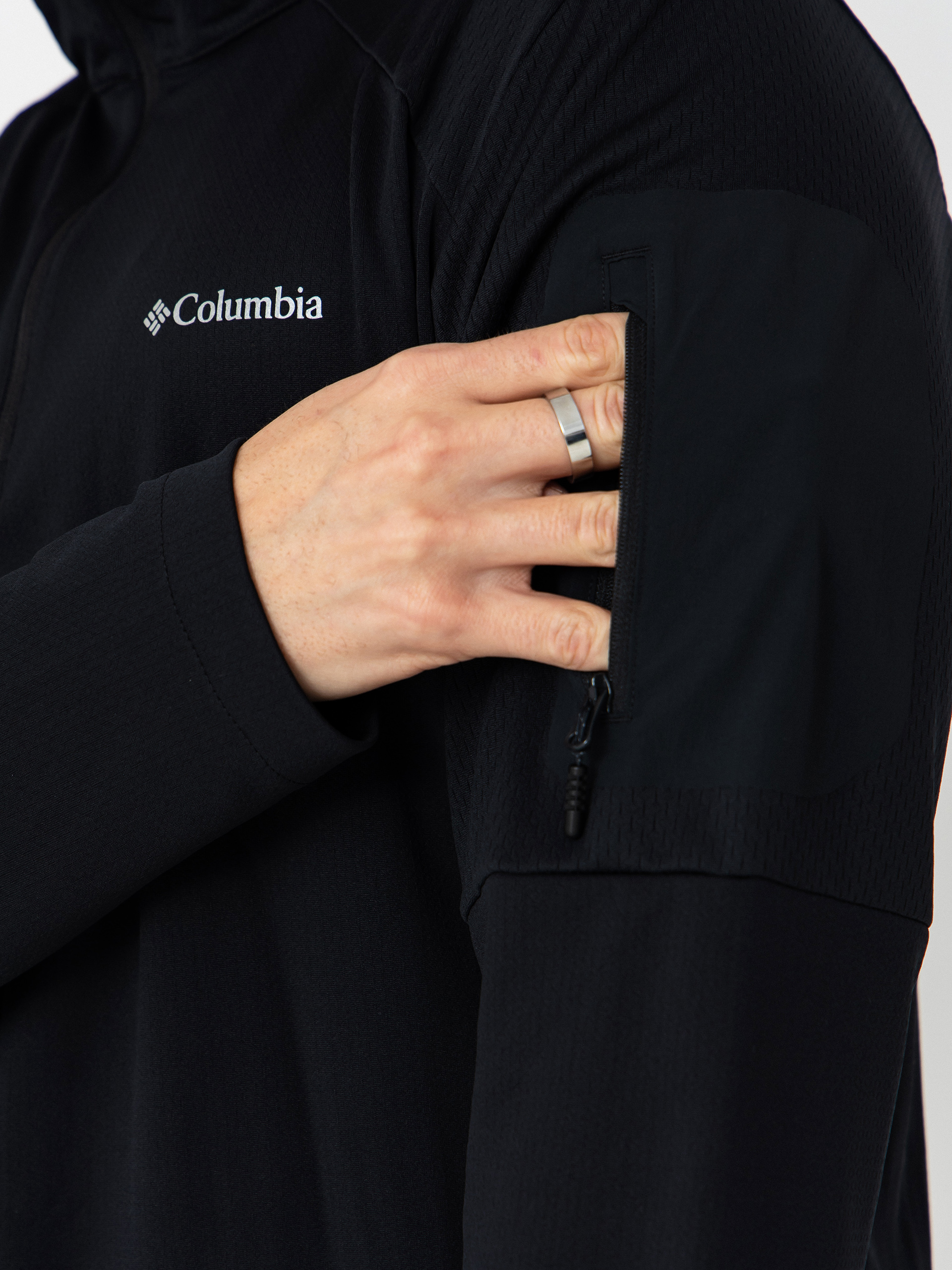 Pánsky Flísová mikina Columbia Tech Knit 1/4 Zip (black)