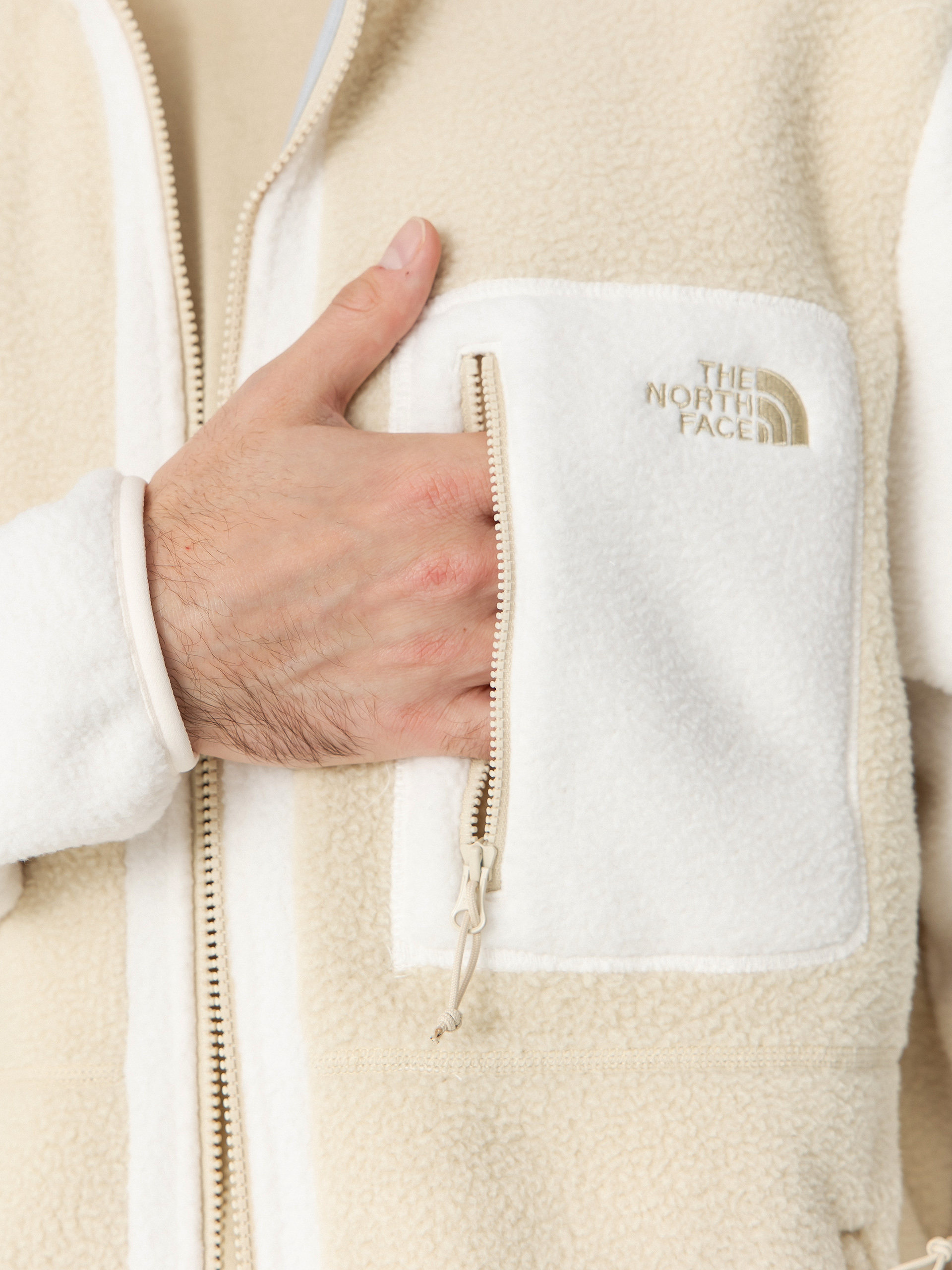 Pánsky Flísová mikina The North Face Yumiori (gravel/white dune/grave)