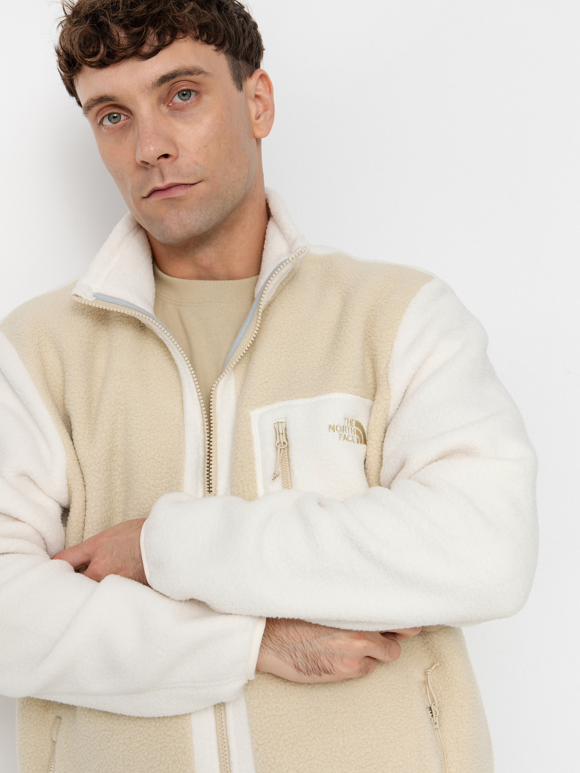 Pánsky Flísová mikina The North Face Yumiori (gravel/white dune/grave)