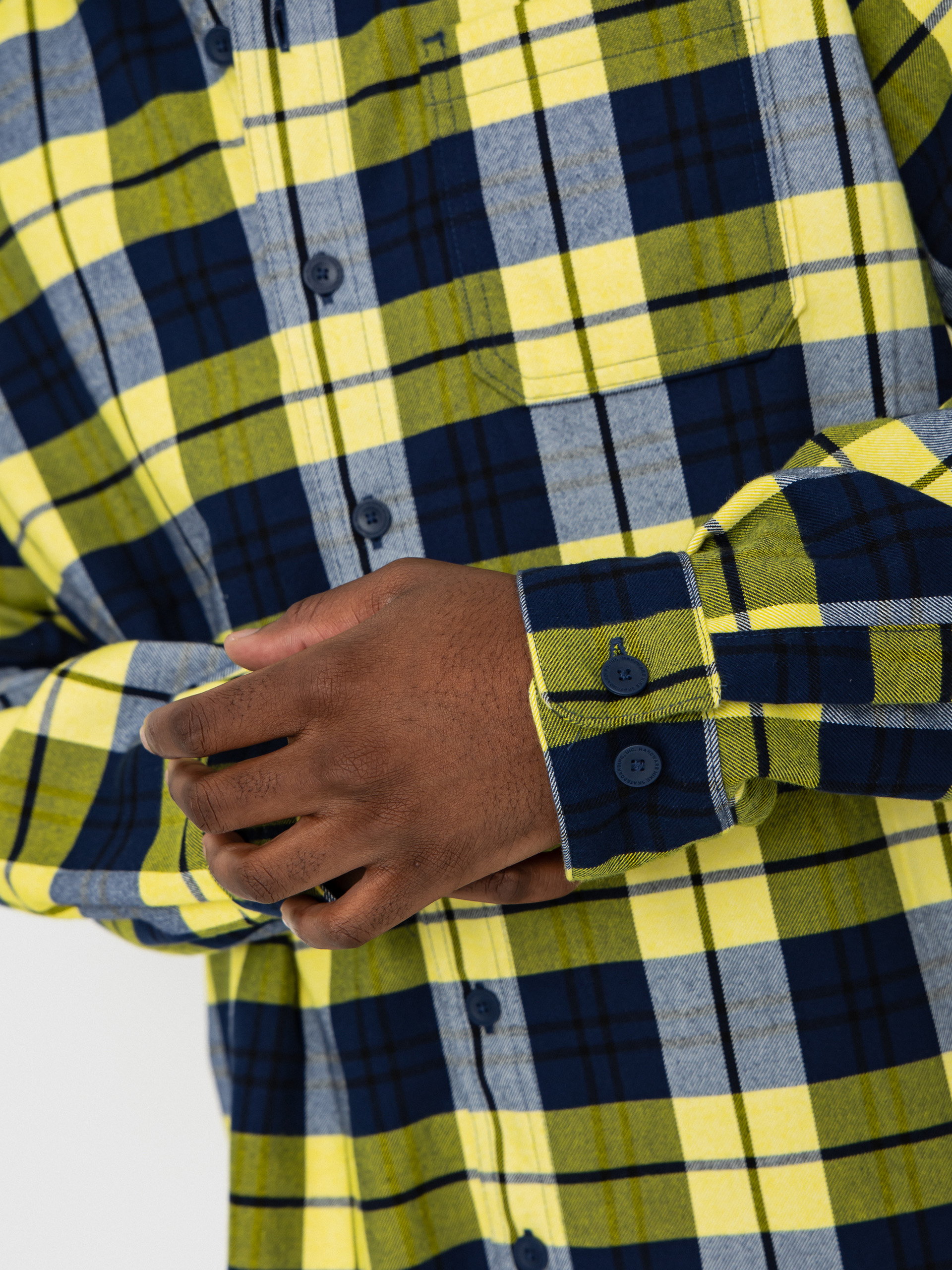 Košeľa Nike SB Flnnl Koston (midnight navy/speed yellow)