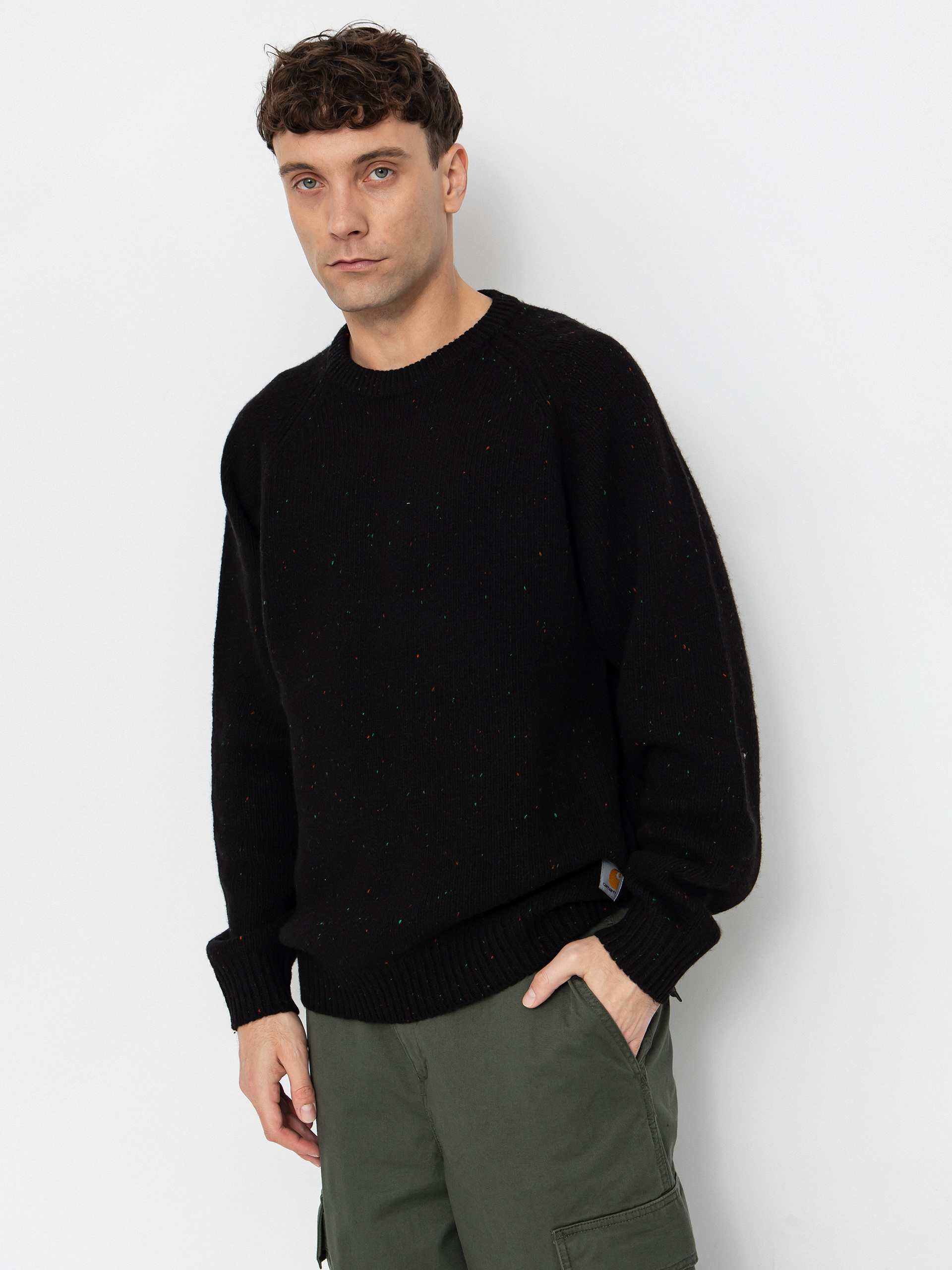 Sveter Carhartt WIP Anglistic (speckled black)