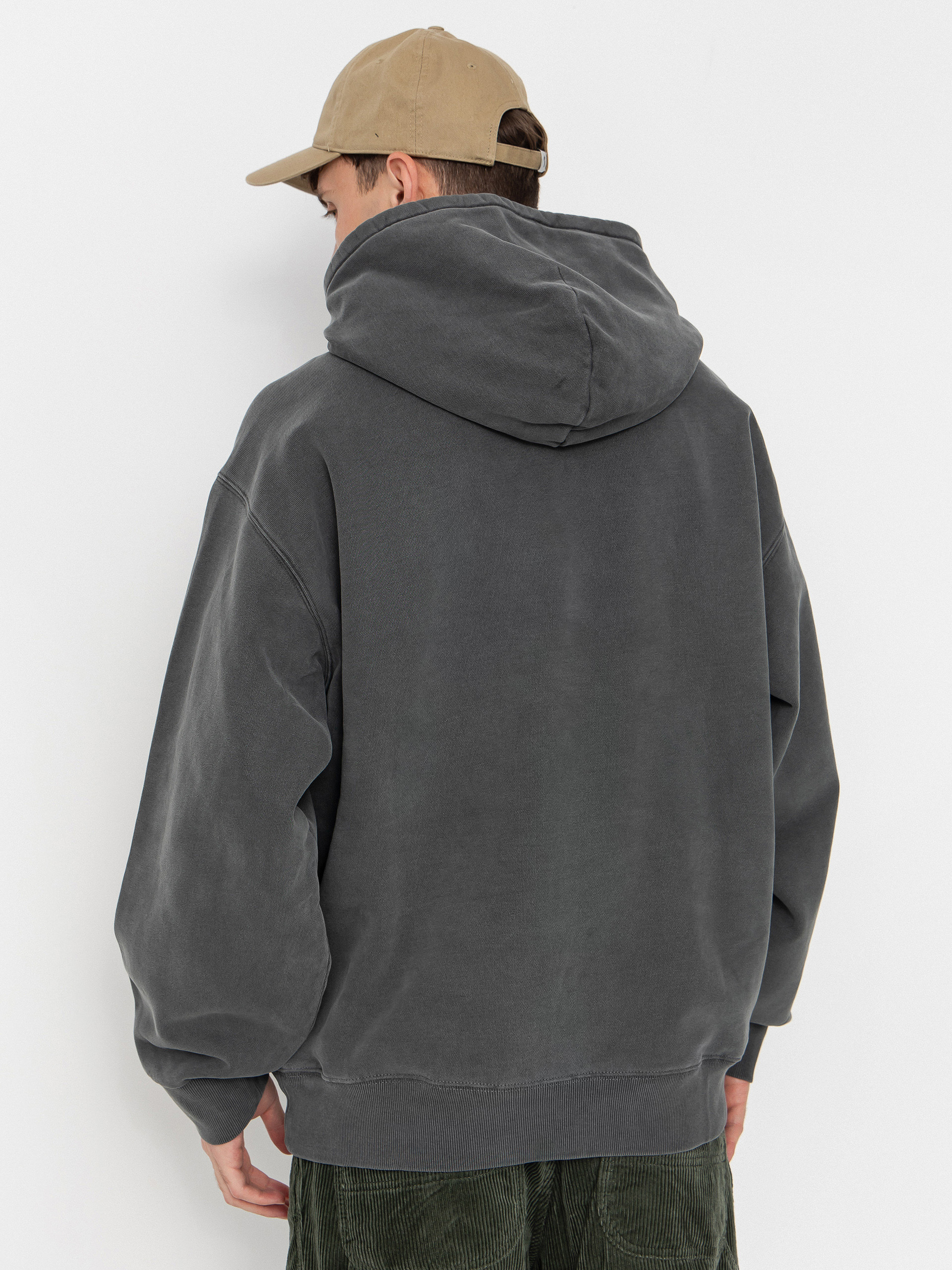 Mikina s kapucňou Carhartt WIP Vista HD (black/garment dyed)