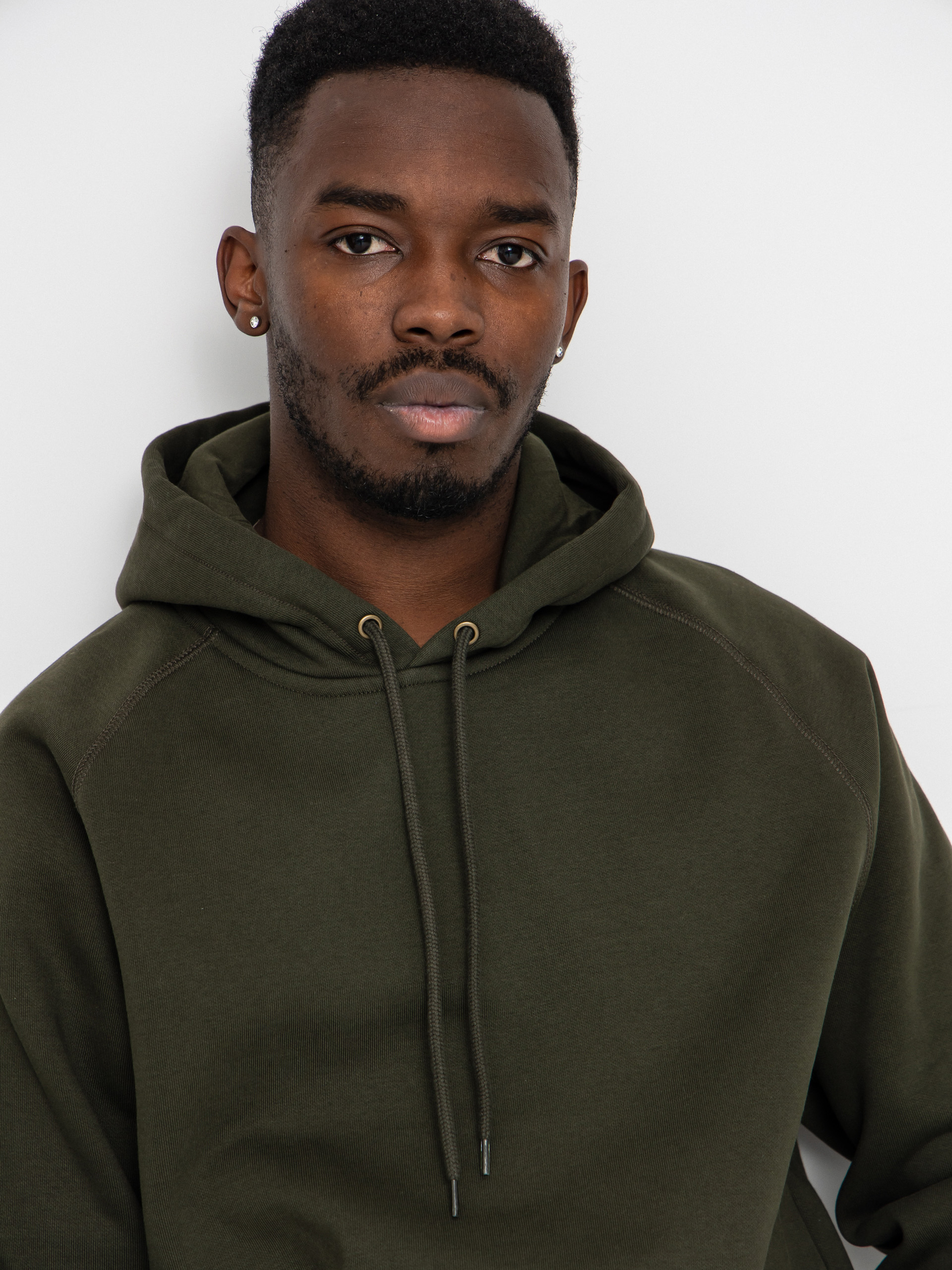 Mikina s kapucňou Carhartt WIP Chase HD (olive/gold)