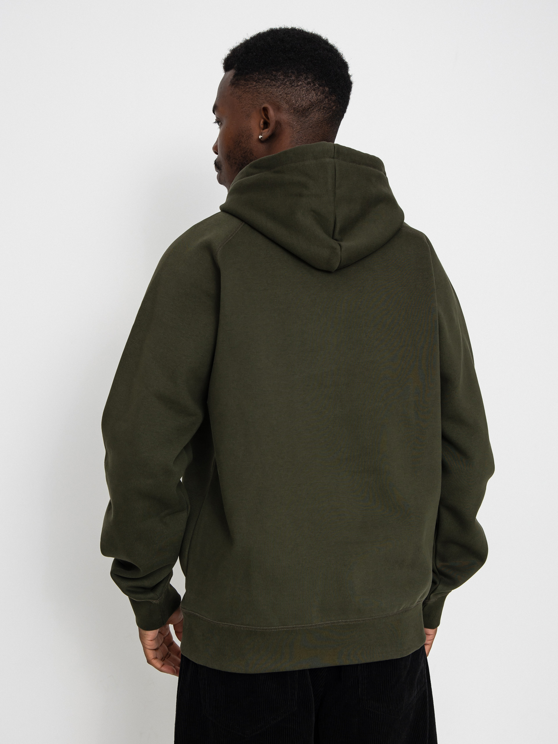 Mikina s kapucňou Carhartt WIP Chase HD (olive/gold)