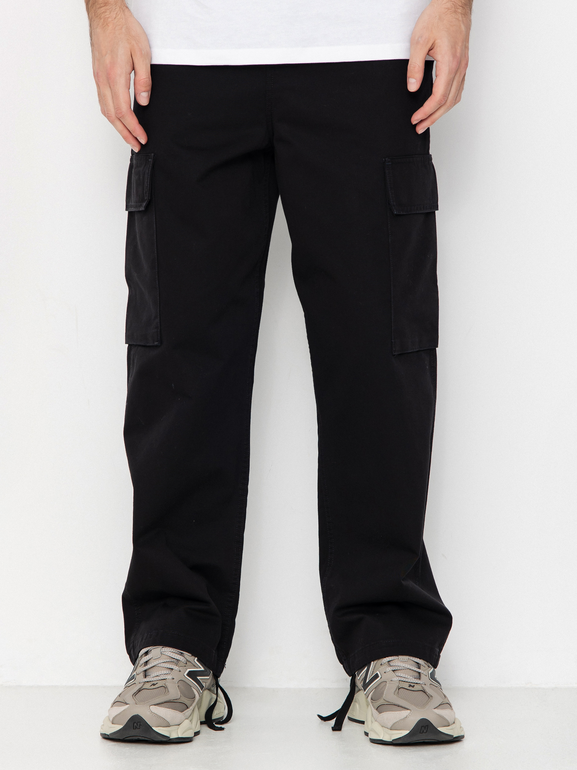 Nohavice Carhartt WIP Kade Cargo (black/stone washed)