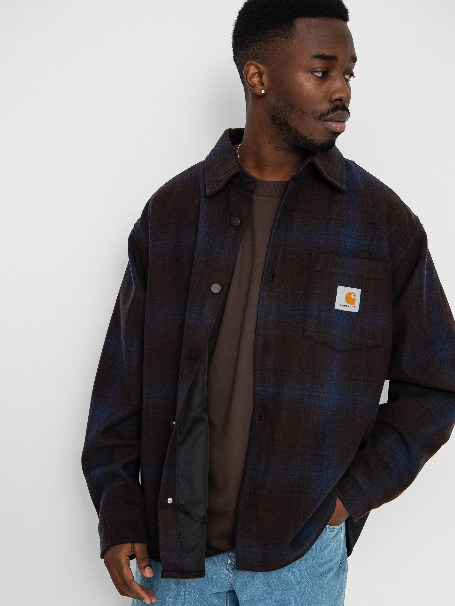 Bunda Carhartt WIP Brennan (brennan check/palisander/jupiter)