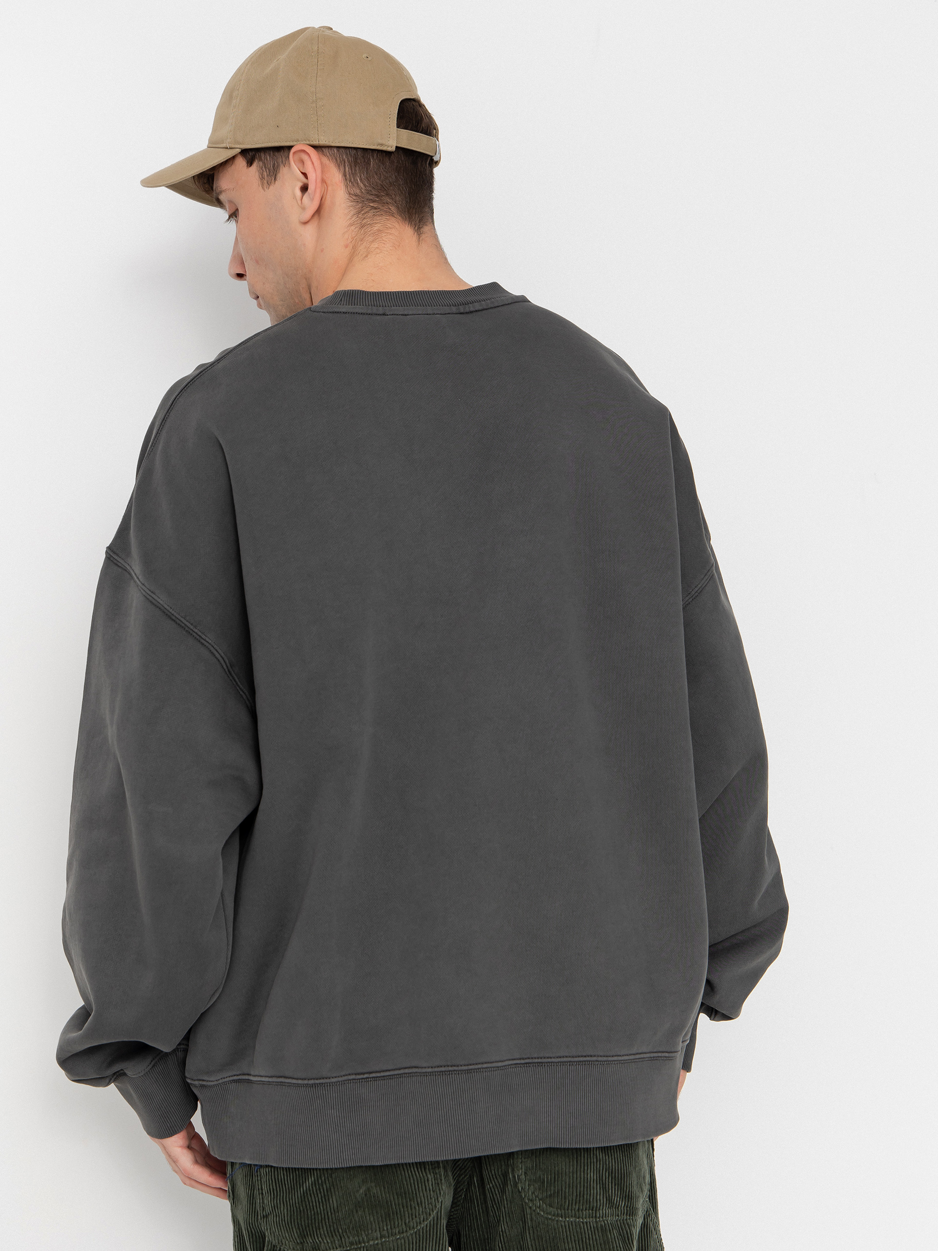 Mikina Carhartt WIP Benton (graphite/garment dyed)