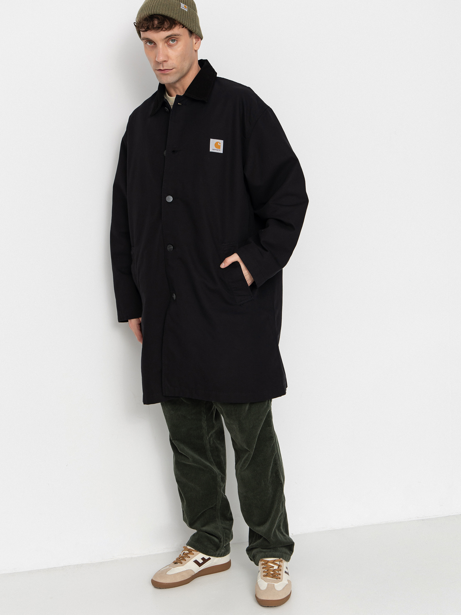 Kabu00e1t Carhartt WIP Webster Coat (black/black/rinsed)