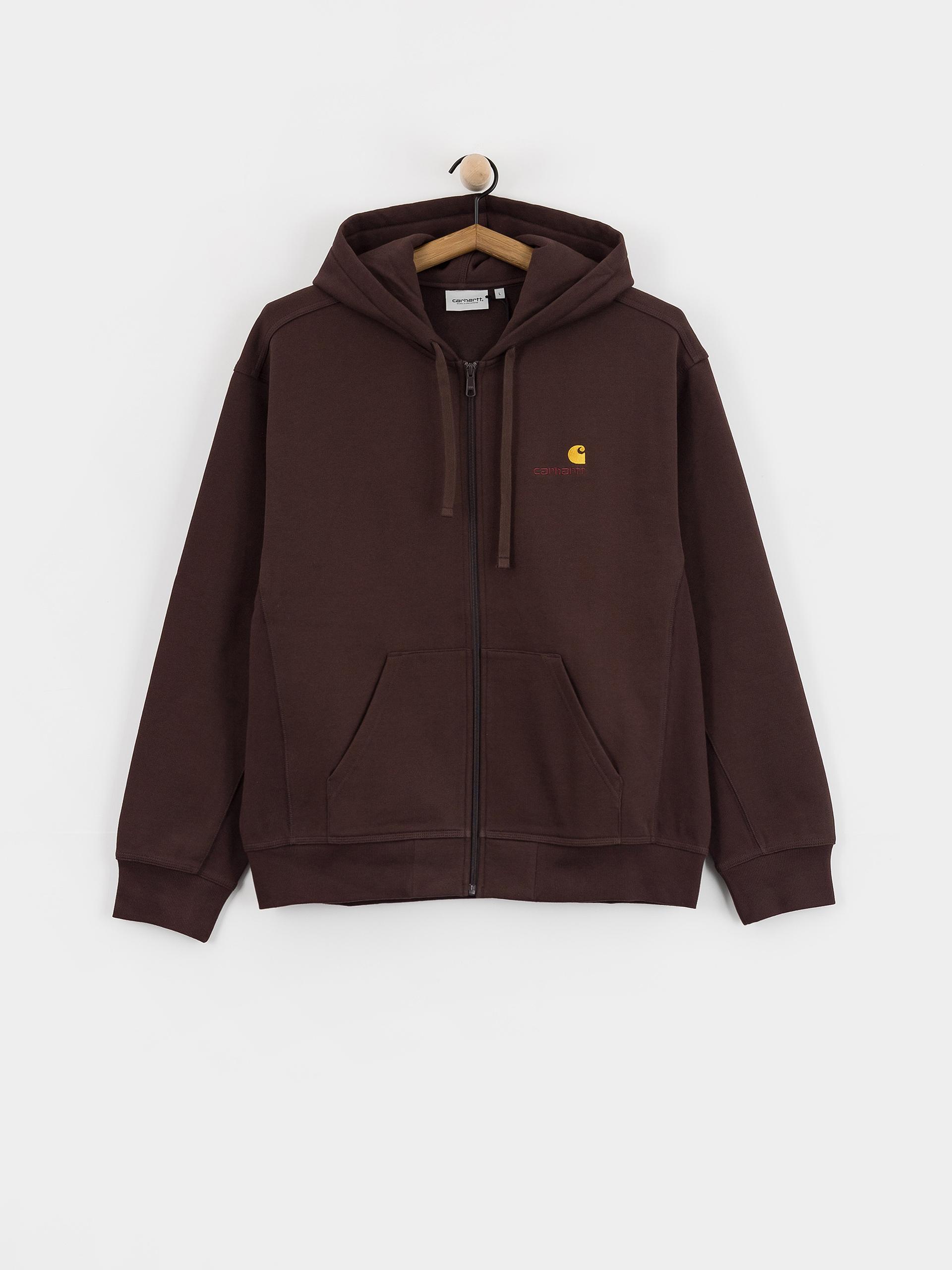 Mikina s kapucňou Carhartt WIP American Script ZHD (palisander)