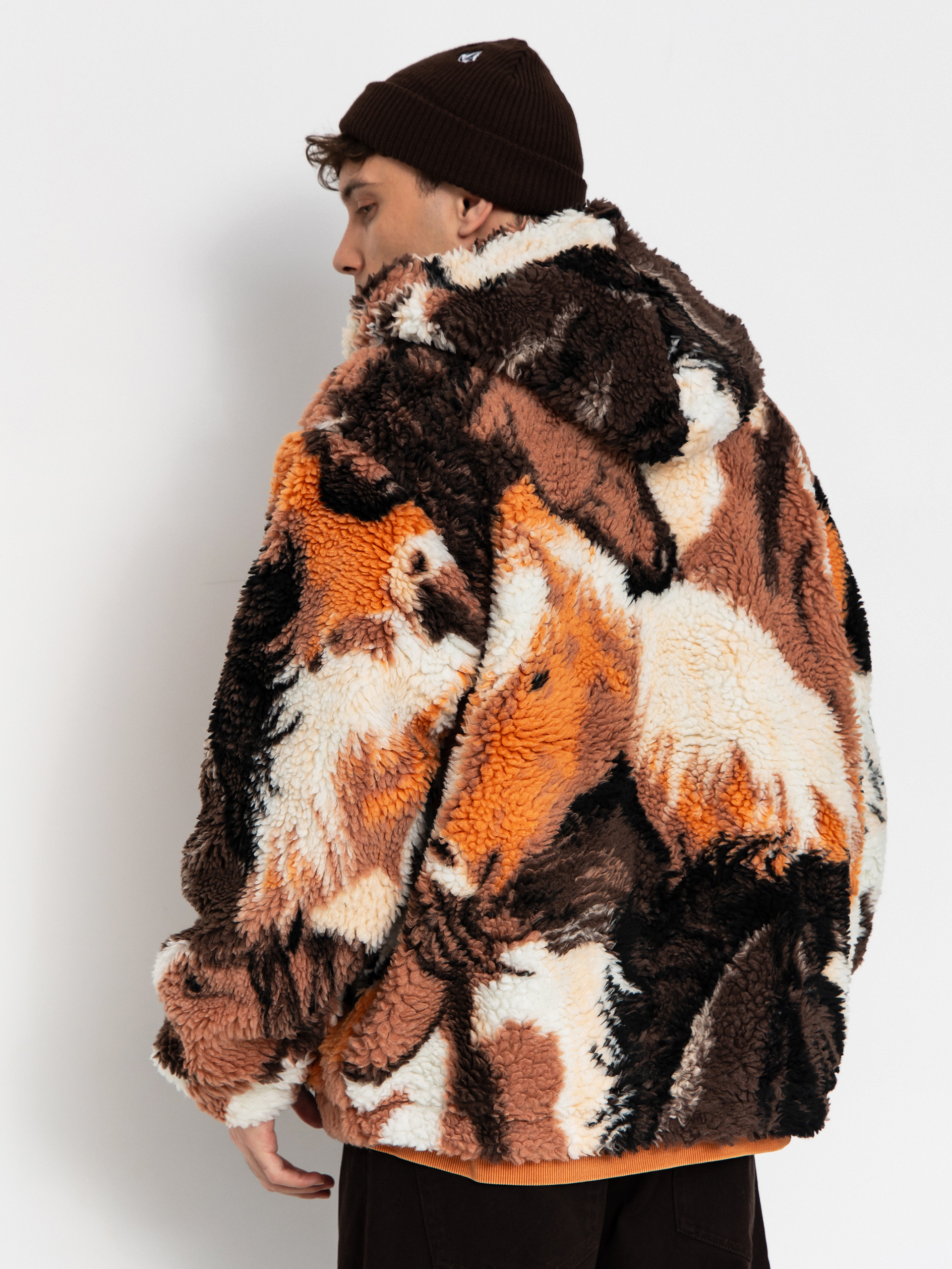 Pánsky Flísová mikina OBEY Obey Horses Sherpa (brown multi)