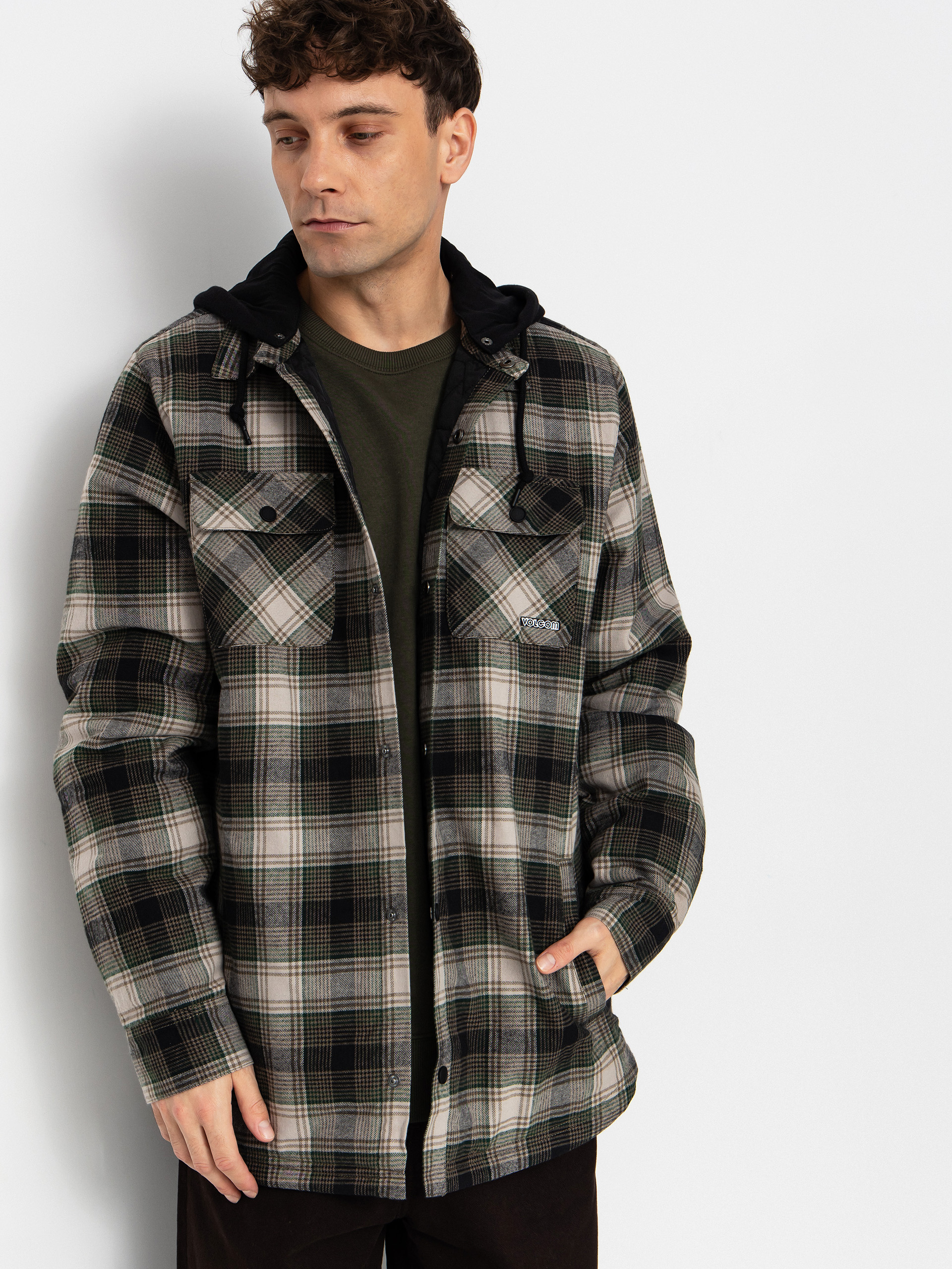 Bunda Volcom Kenson Ins Flannel (black green)