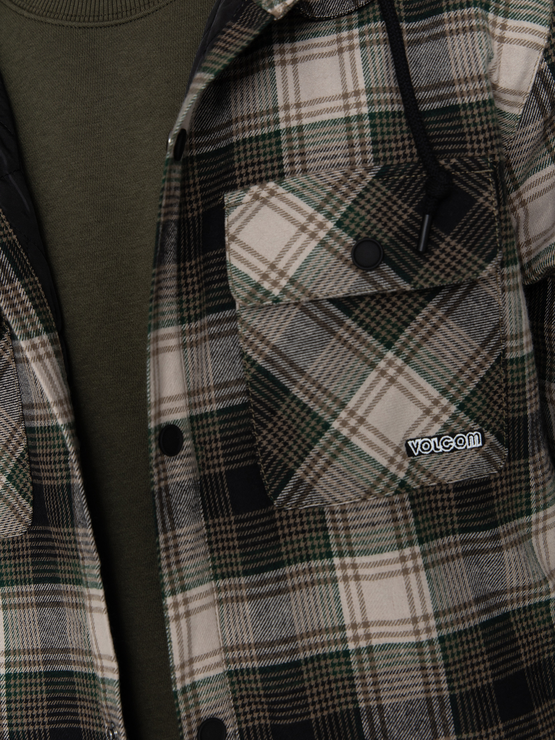 Bunda Volcom Kenson Ins Flannel (black green)