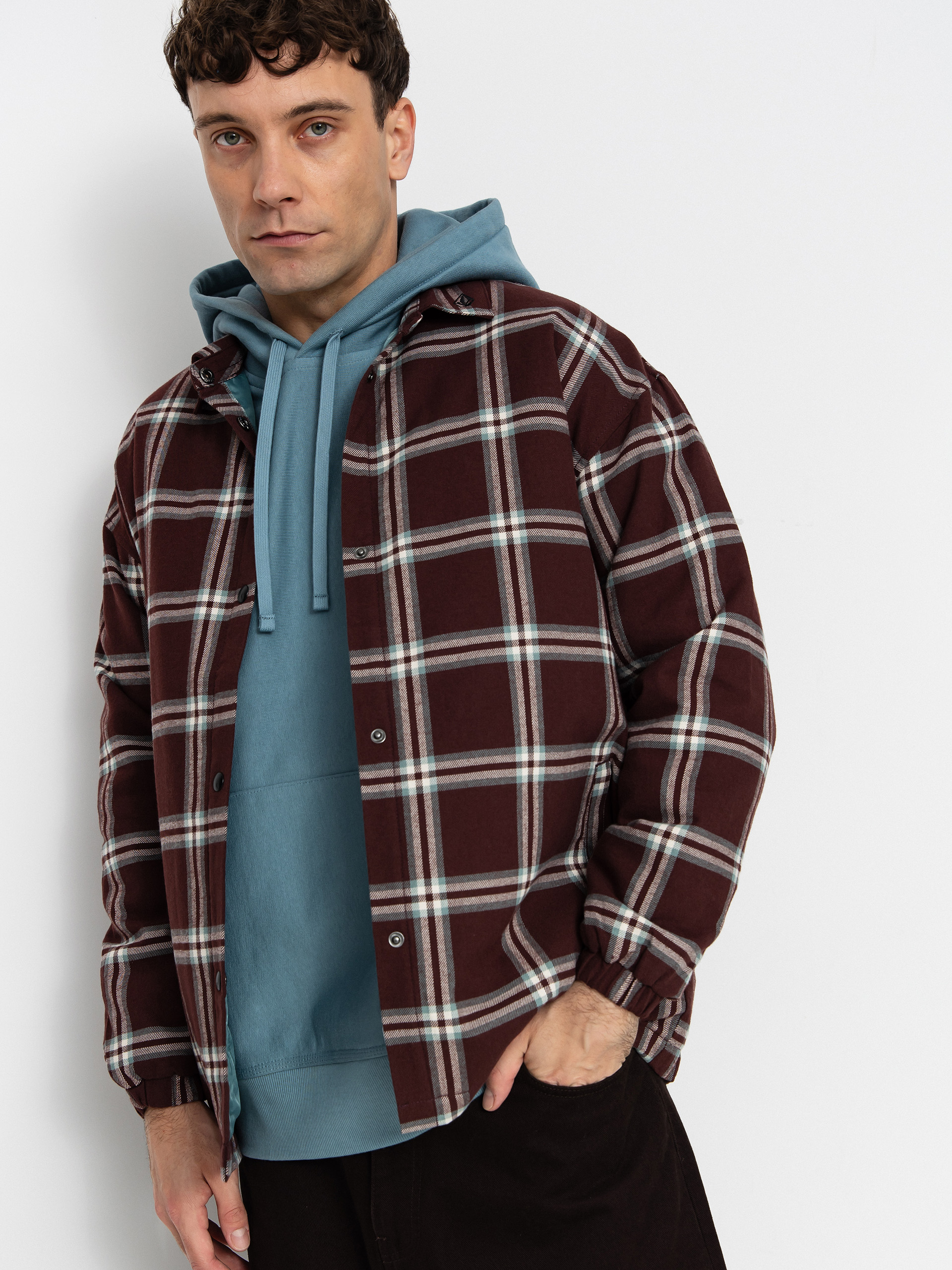 Dámska Bunda Volcom Ins Riding Flannel (oxblood)