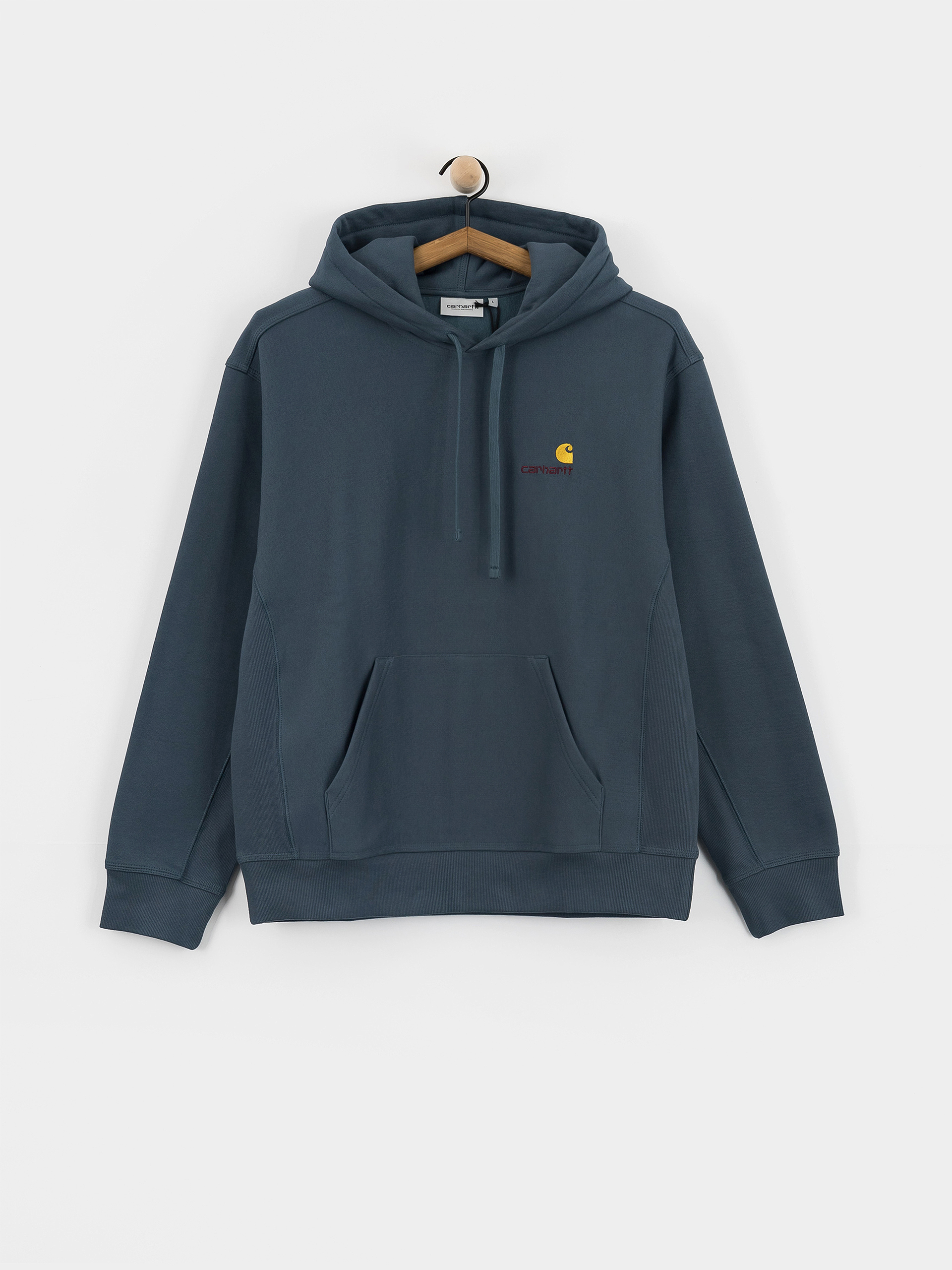 Mikina s kapucňou Carhartt WIP American Script HD (office blue)