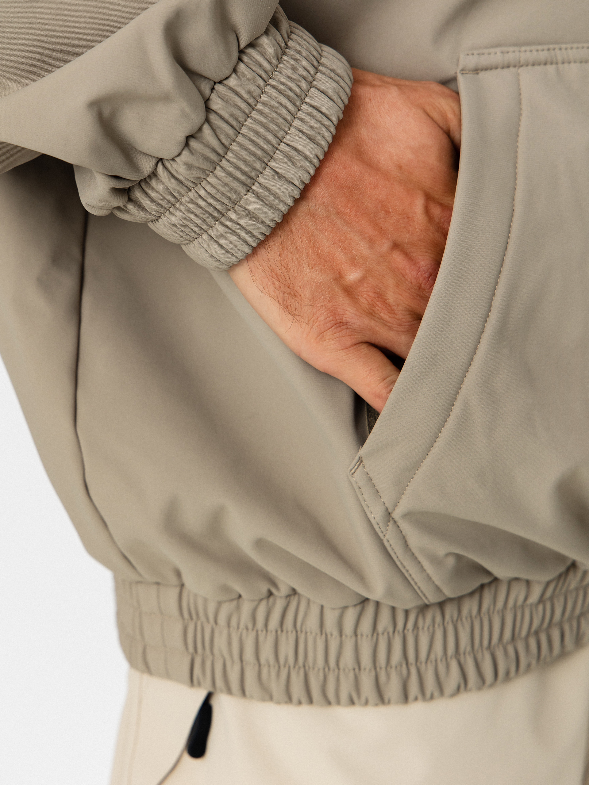 Pánska Snowboardová bunda Beyond Medals Softshell Hoodie (beige)