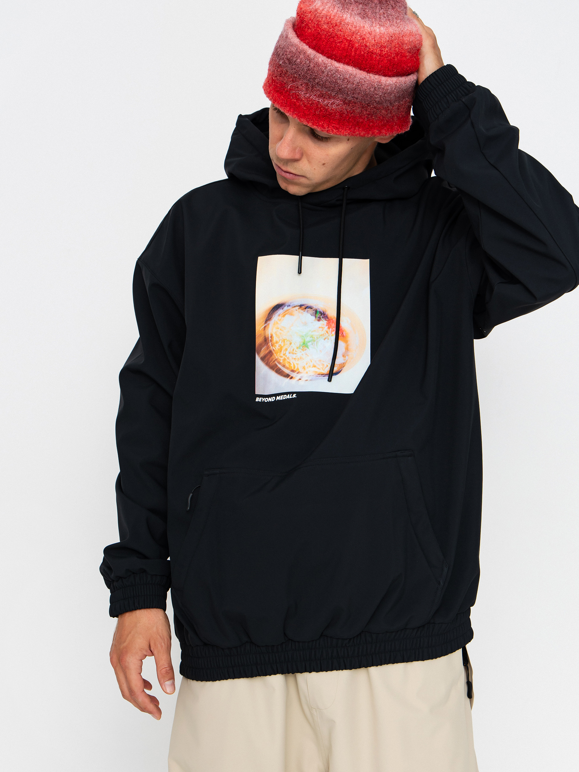 Snowboardovu00e1 bunda Beyond Medals Softshell Hoodie (black)