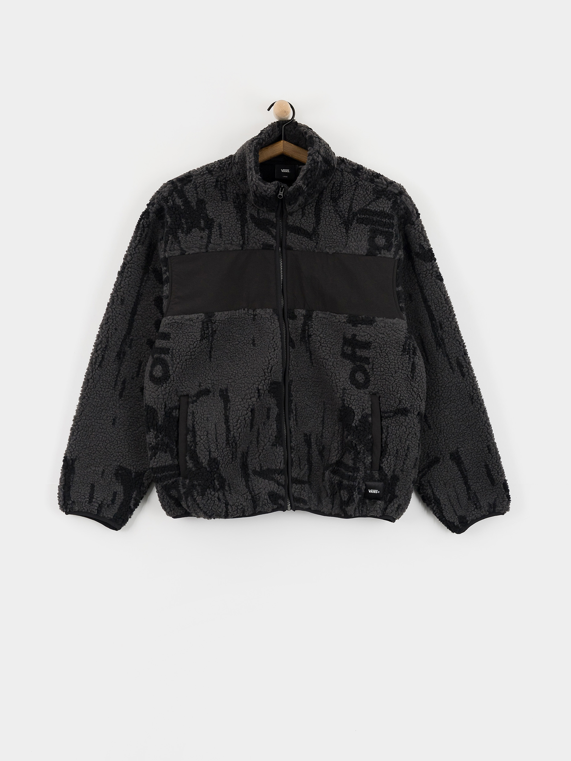 Pánsky Flísová mikina Vans Stiller Sherpa Full Zip (asphalt/black)