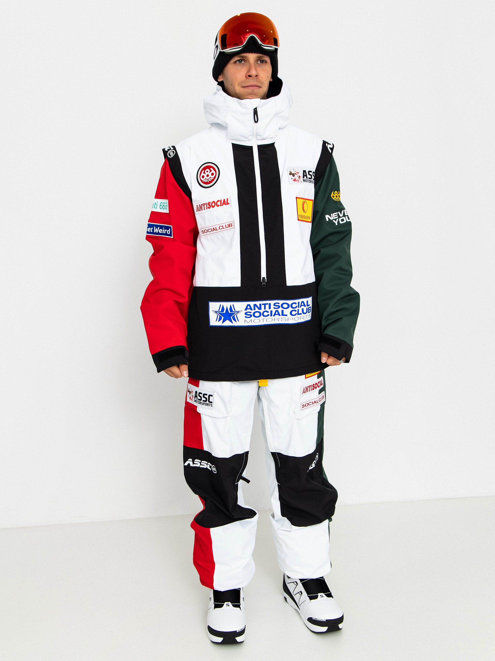 Snowboardová bunda 686 X ASSC F1 Anorak (assc white colorblock)