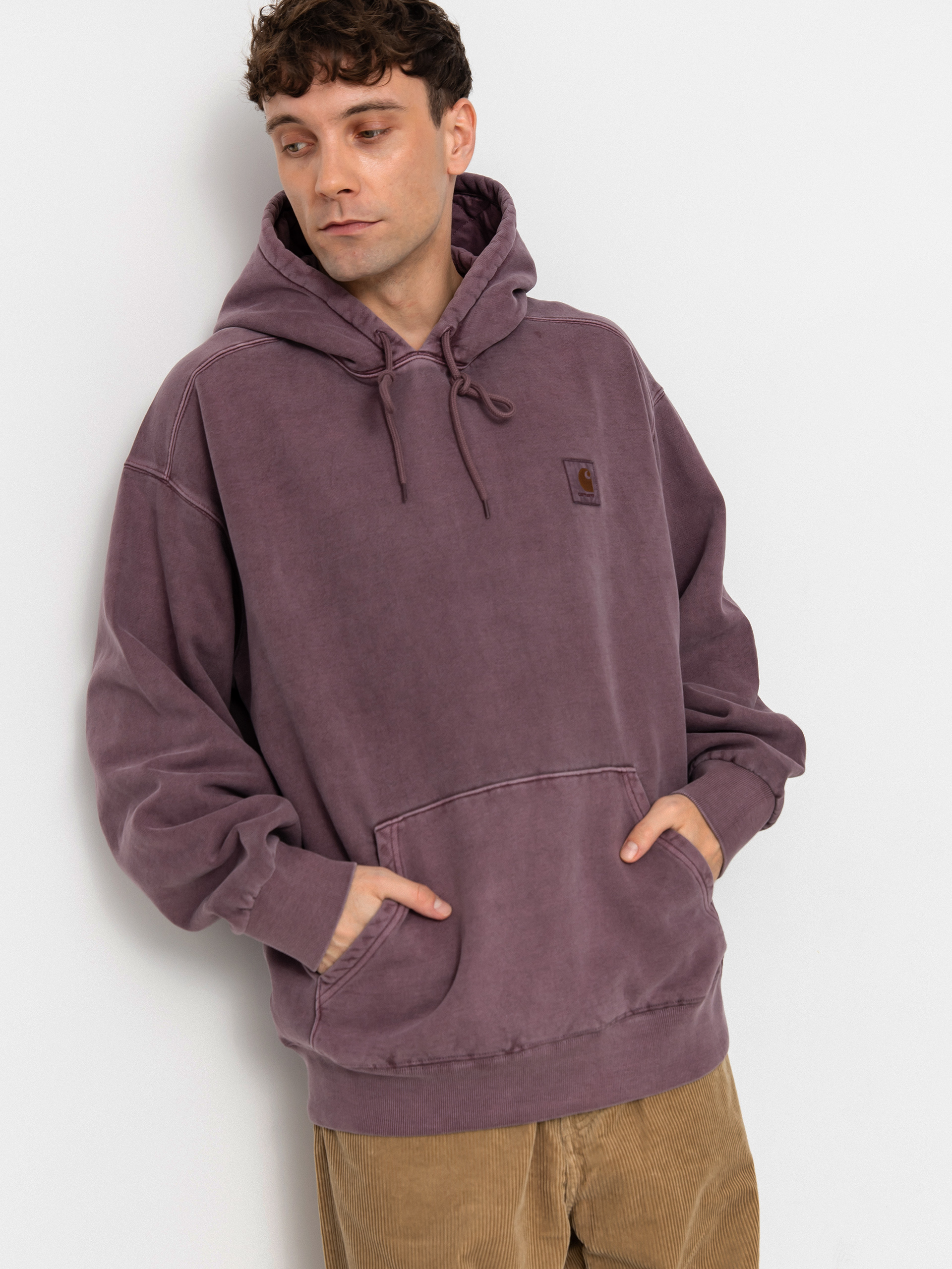 Mikina s kapucu0148ou Carhartt WIP Vista HD (phlox/garment dyed)