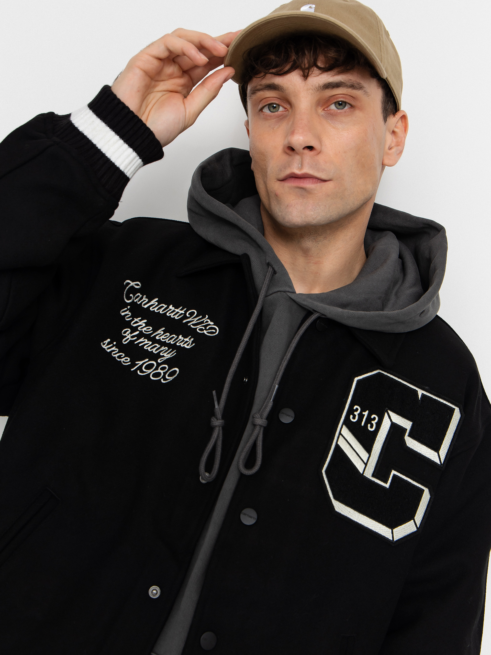 Bunda Carhartt WIP World Class Varsity (black)