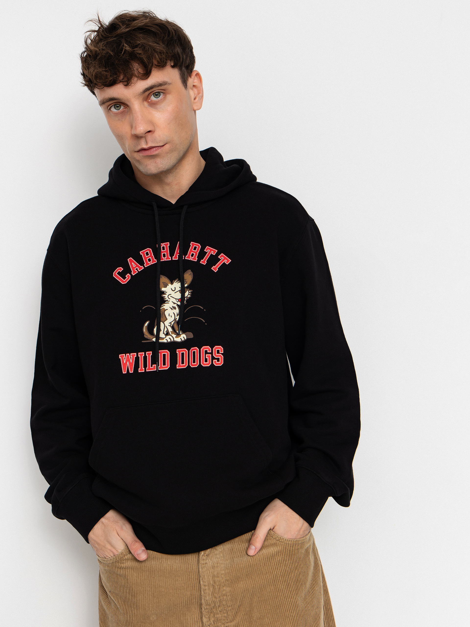 Mikina s kapucu0148ou Carhartt WIP Wild Dog HD (black)