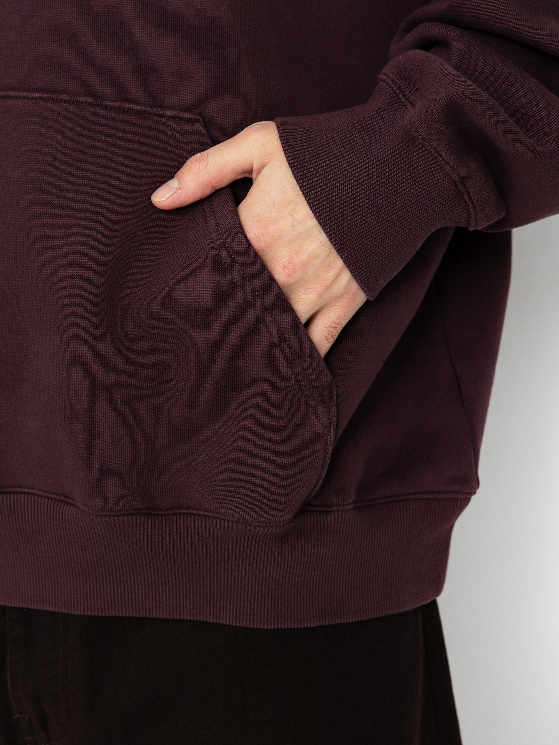 Mikina s kapucňou Carhartt WIP Distance HD (palisander/stone dyed)